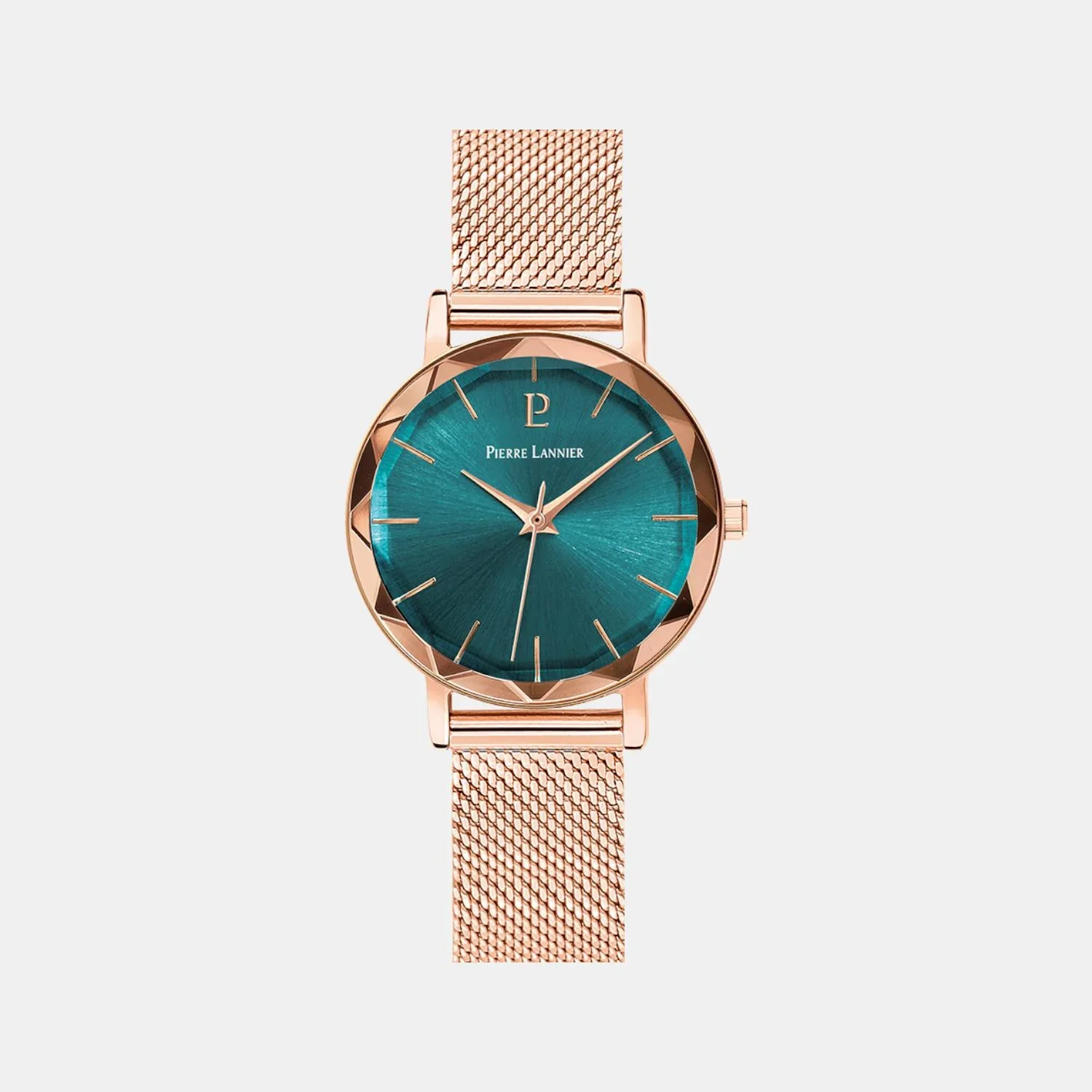 Multiples Women Quartz Green Dial Analog Mesh Watch 010P978