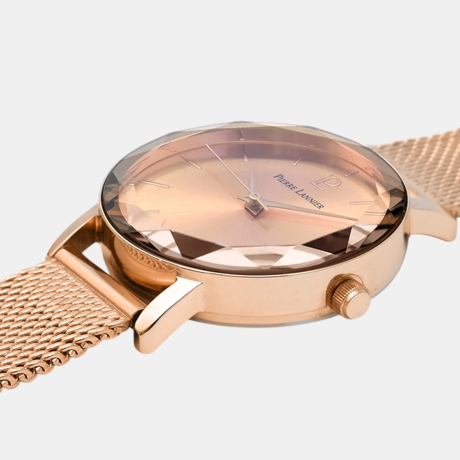 Multiples Women Quartz Rose Gold Dial Analog Mesh Watch 010P958 - Image 3