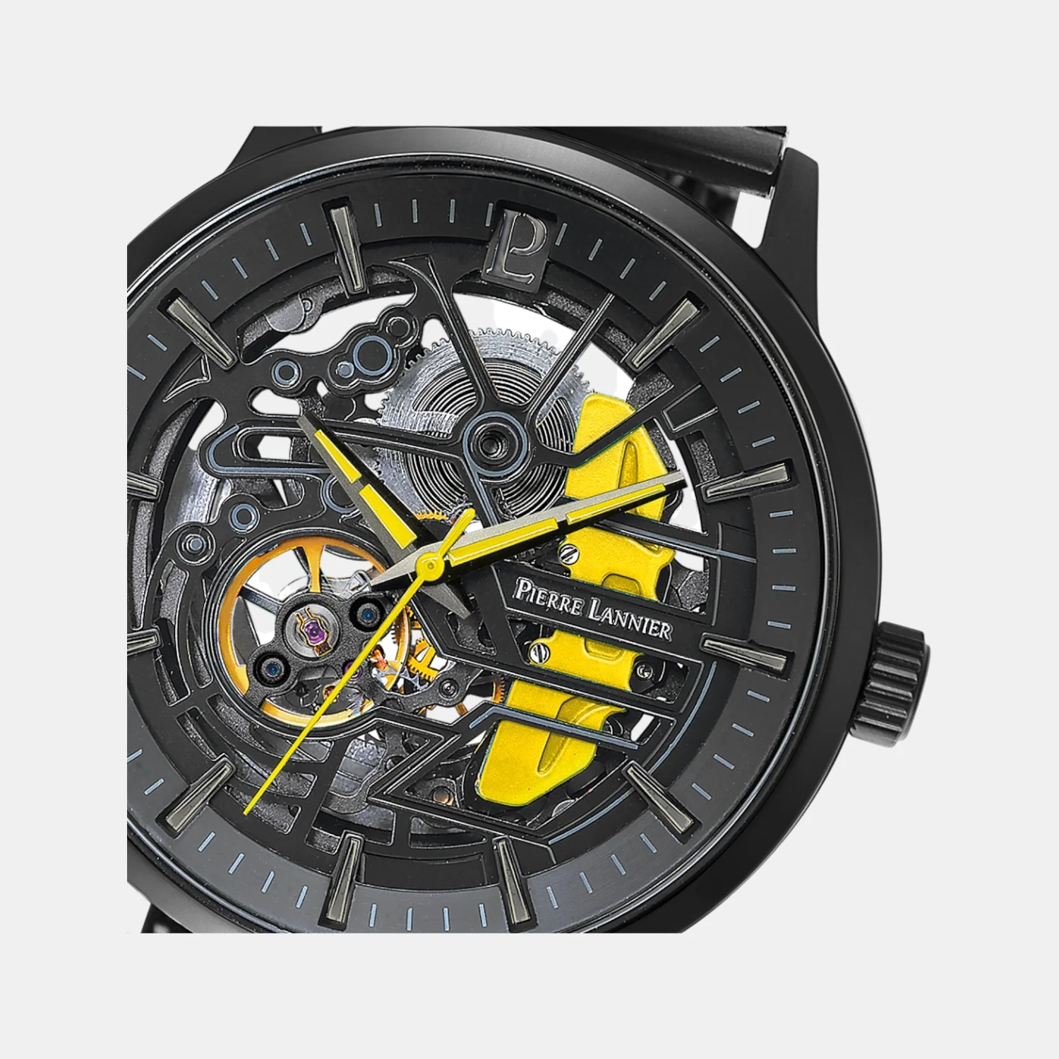 Paddock Men Automatic Black Dial Analog Mesh Watch 338A449 - Image 2