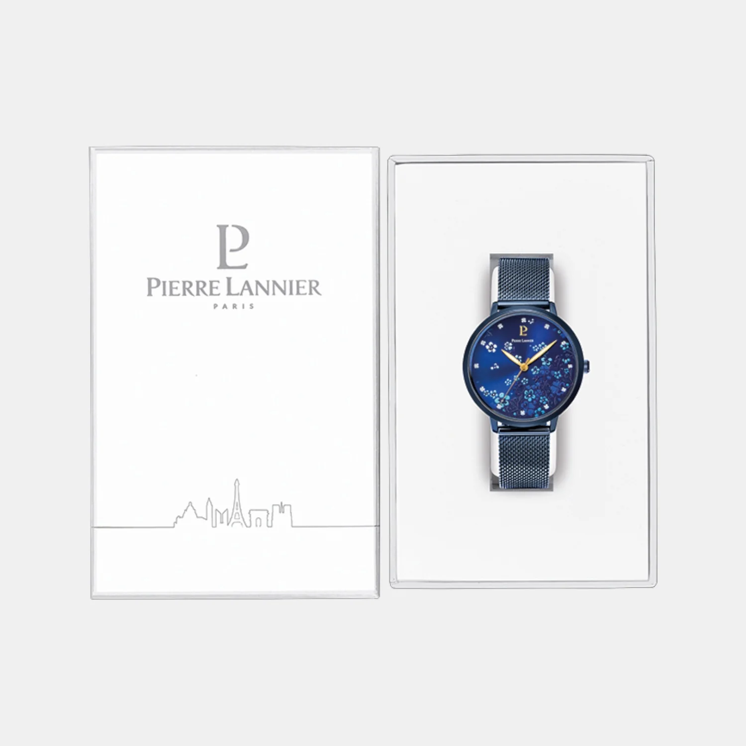 Tallia Women Quartz Blue Dial Analog Mesh Watch 063G869 - Image 5