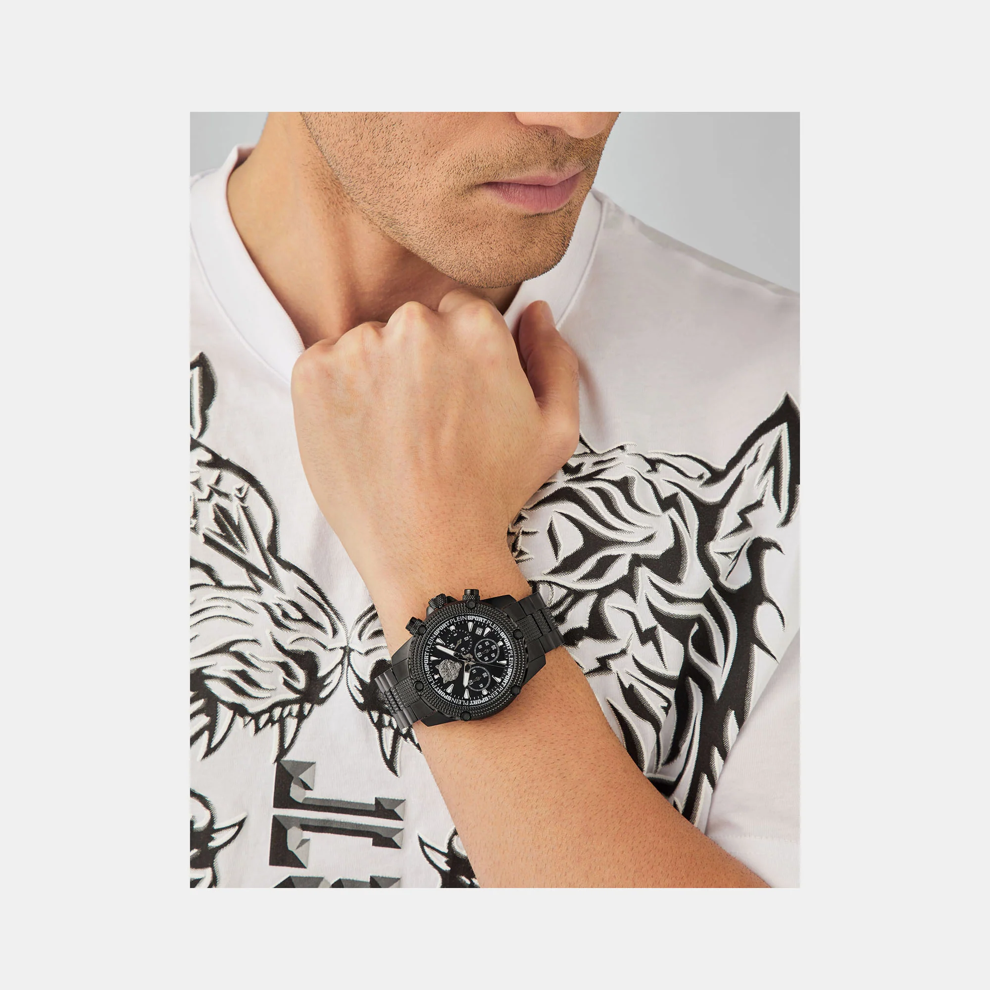 Hurricane Men Quartz Black Dial Chronograph Stainless Steel Watch PSDBA1023 - Image 4