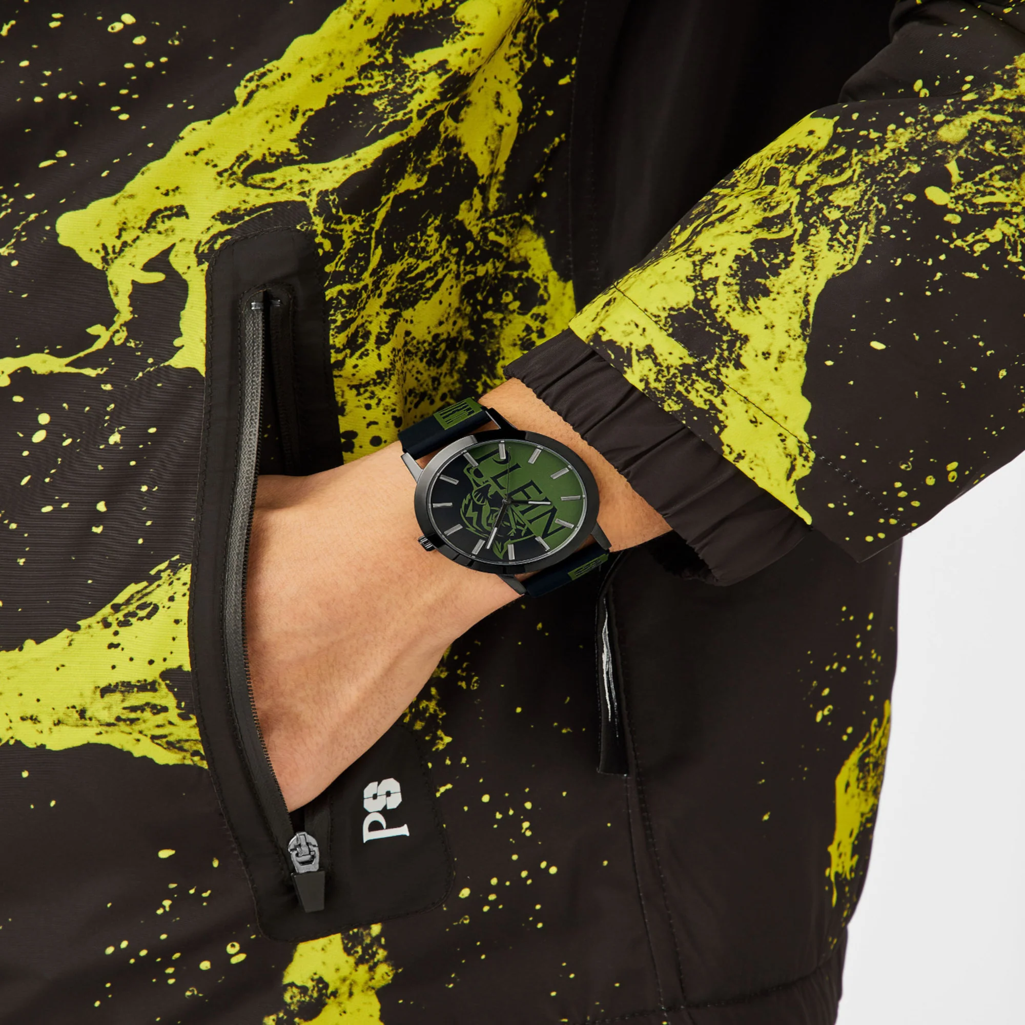 Men Quartz Black Dial Analog Silicone Watch PSLBA0523 - Image 4