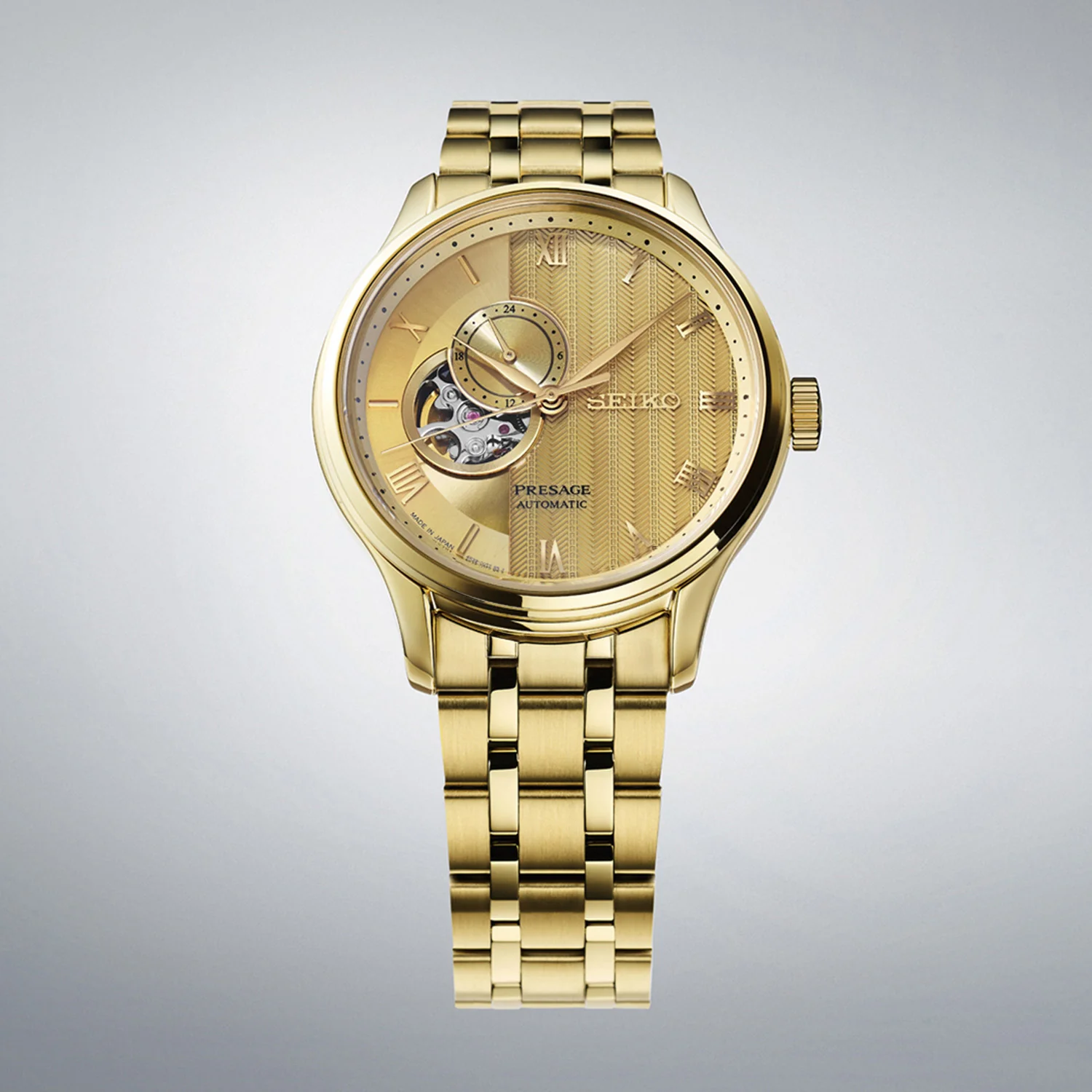 Presage Zen Garden Kyoto Golden Age Men Automatic Gold Dial Analog Stainless Steel Watch SSA468J1 - Image 2