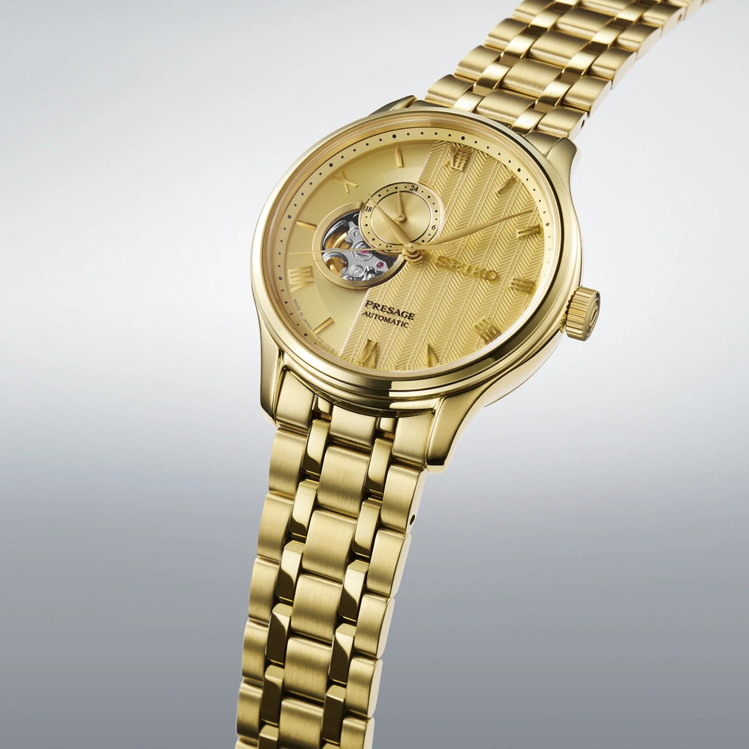 Presage Zen Garden Kyoto Golden Age Men Automatic Gold Dial Analog Stainless Steel Watch SSA468J1 - Image 3