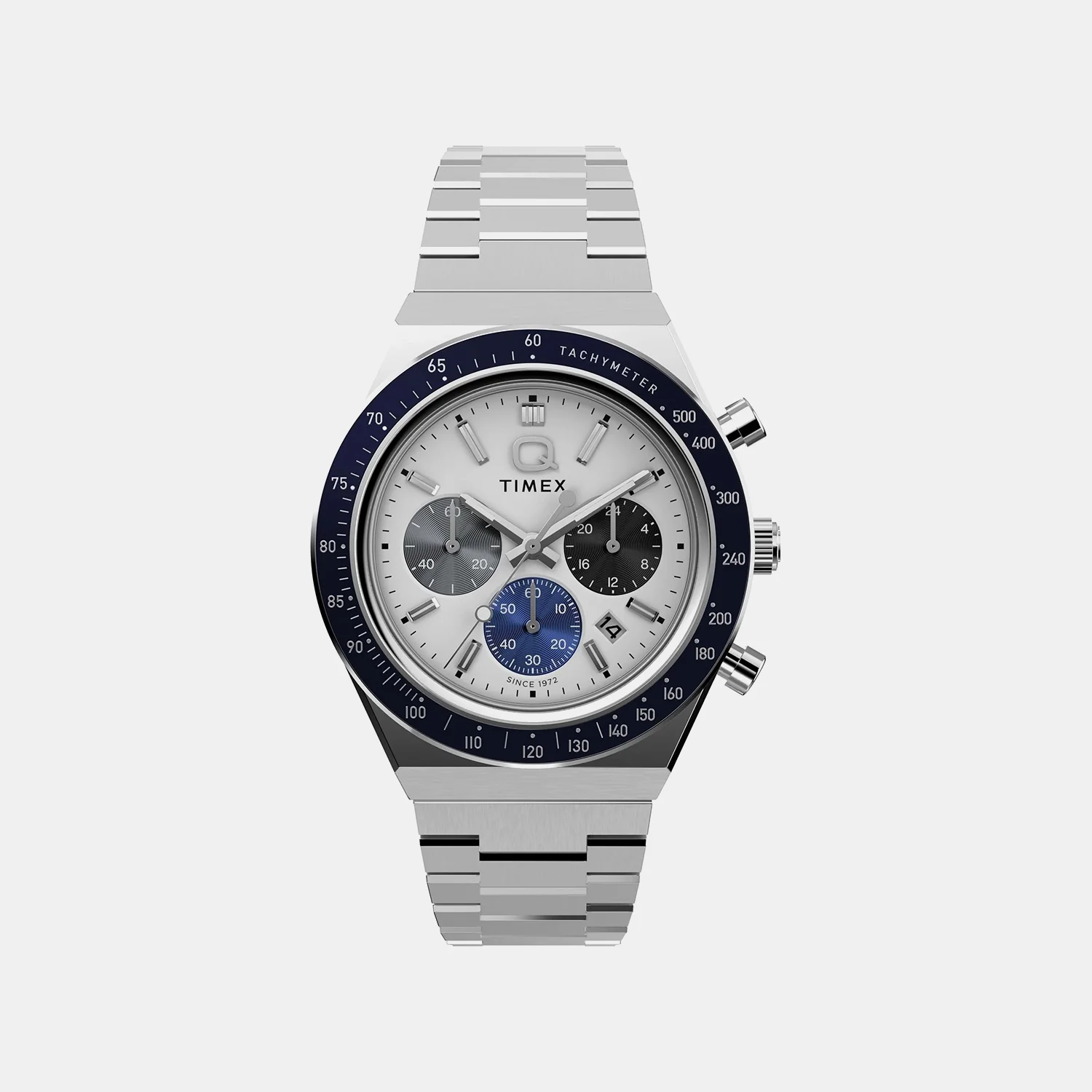 Q Sport Men Quartz White Dial Analog Stainless Steel Watch TW2Y36200IK