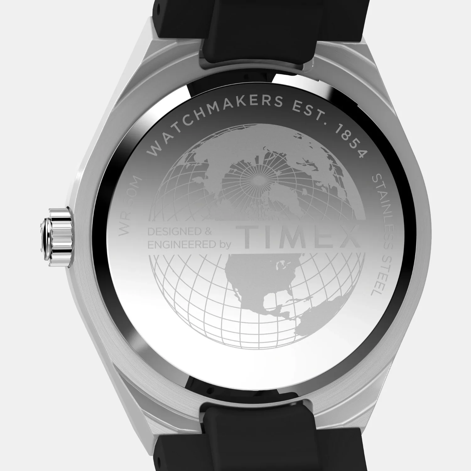 Q Timex Men Quartz Silver Dial Analog Rubber Watch TW2Y12200UJ - Image 3