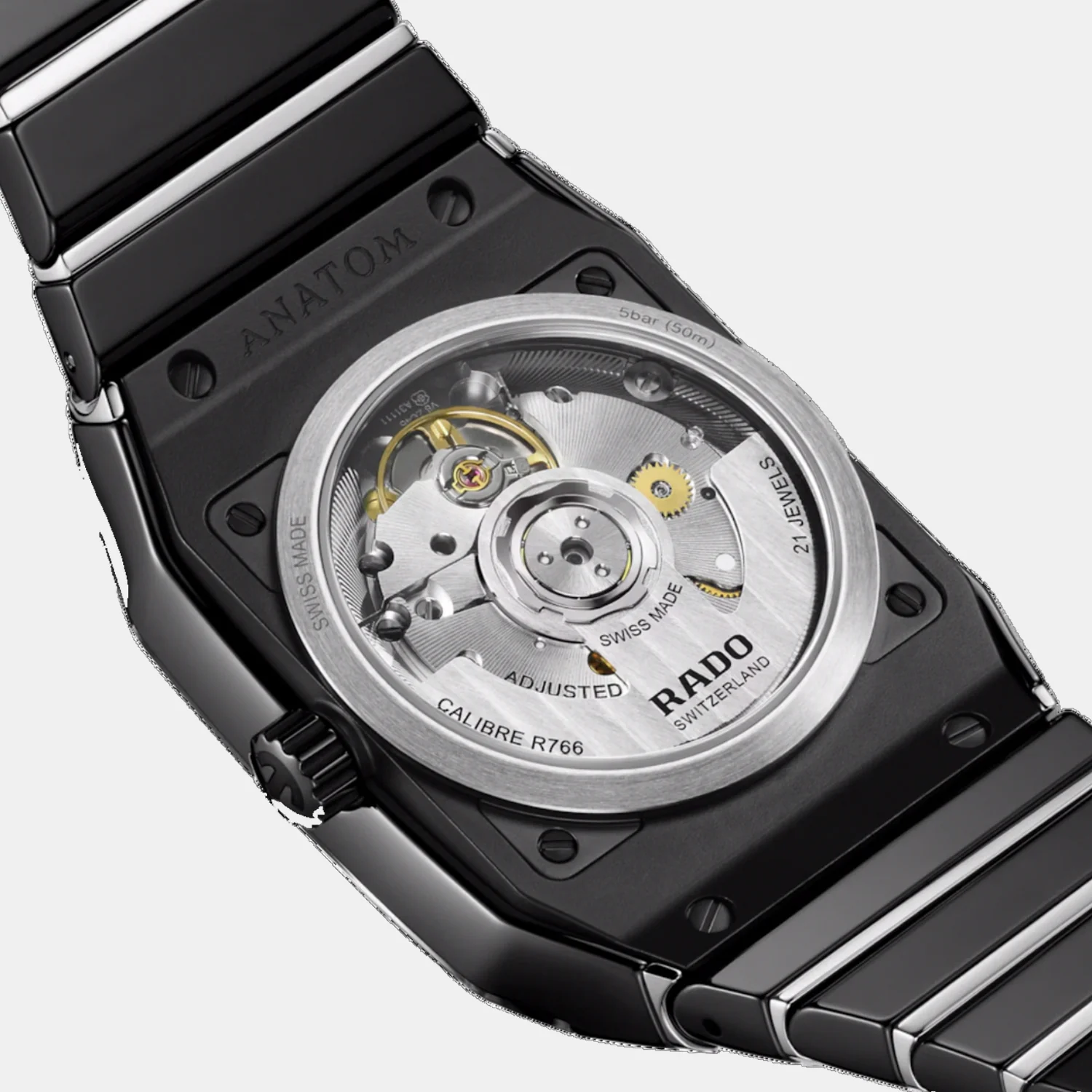Anatom Unisex Automatic Black Dial Analog Ceramic Watch R10201712 - Image 5