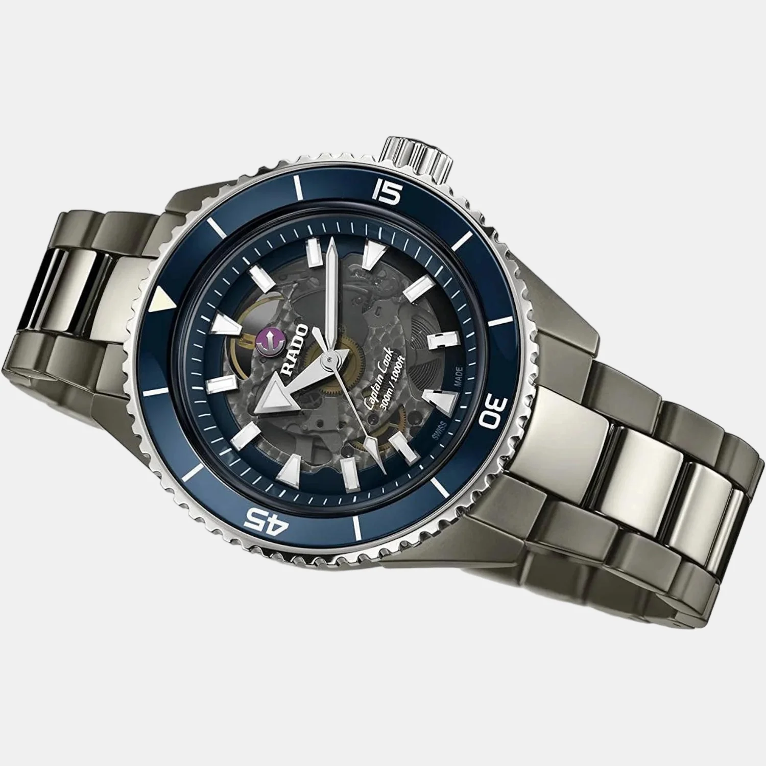 Captain Cook Men Automatic Blue Dial Analog Ceramic Watch R32128202 - Image 4