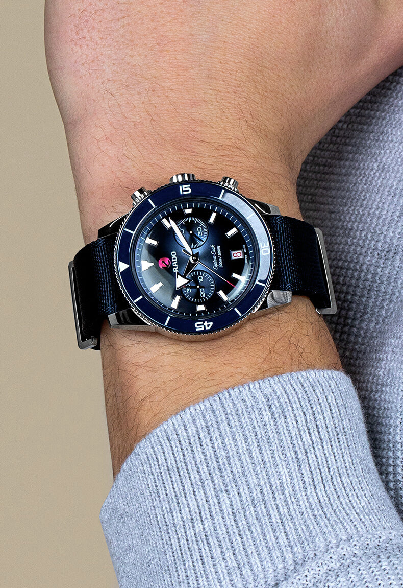 Captain Cook Men Automatic Blue Dial Analog Stainless Steel Watch R32145208 - Image 3