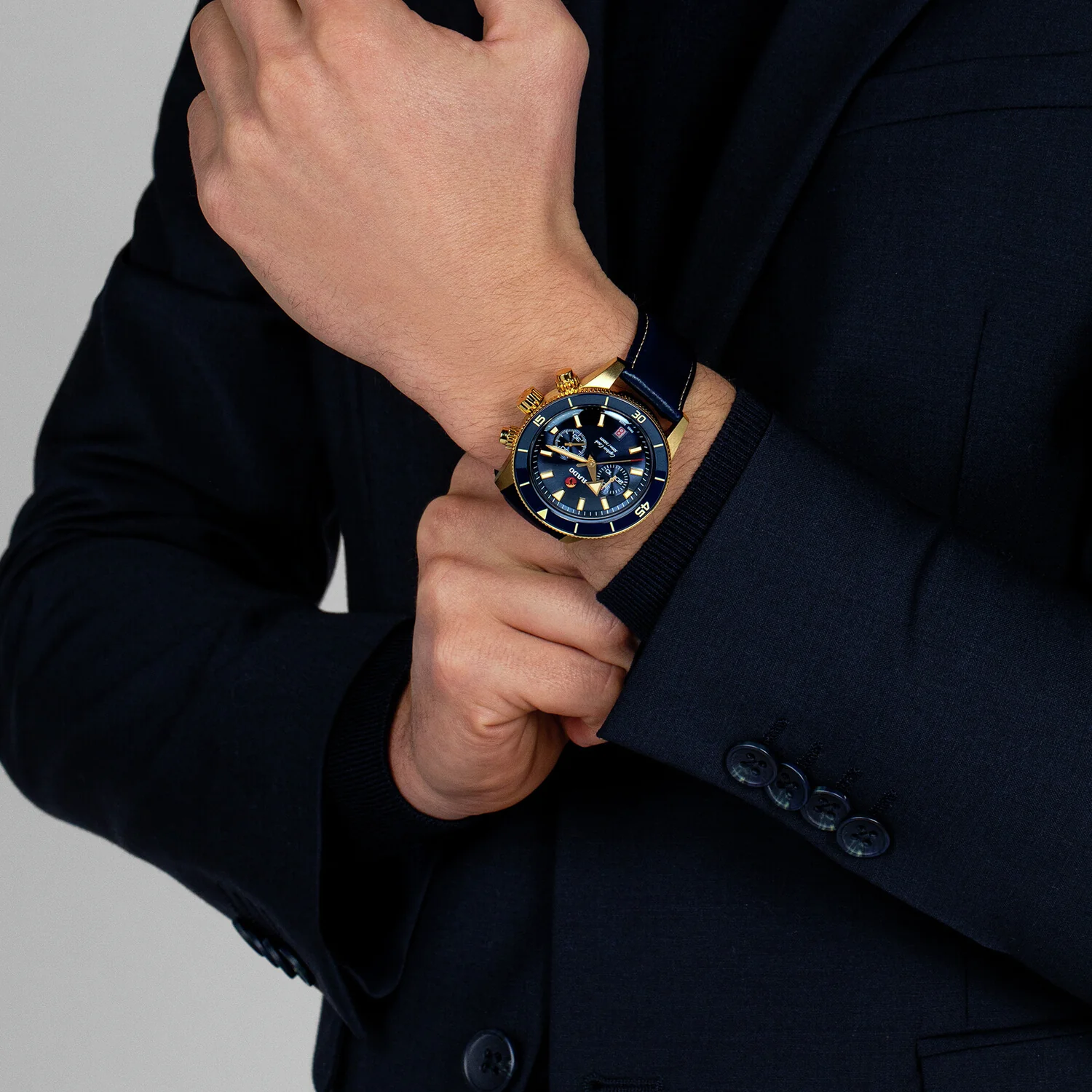 Captain Cook Men Automatic Blue Dial Chronograph Fabric Watch R32146208 - Image 4