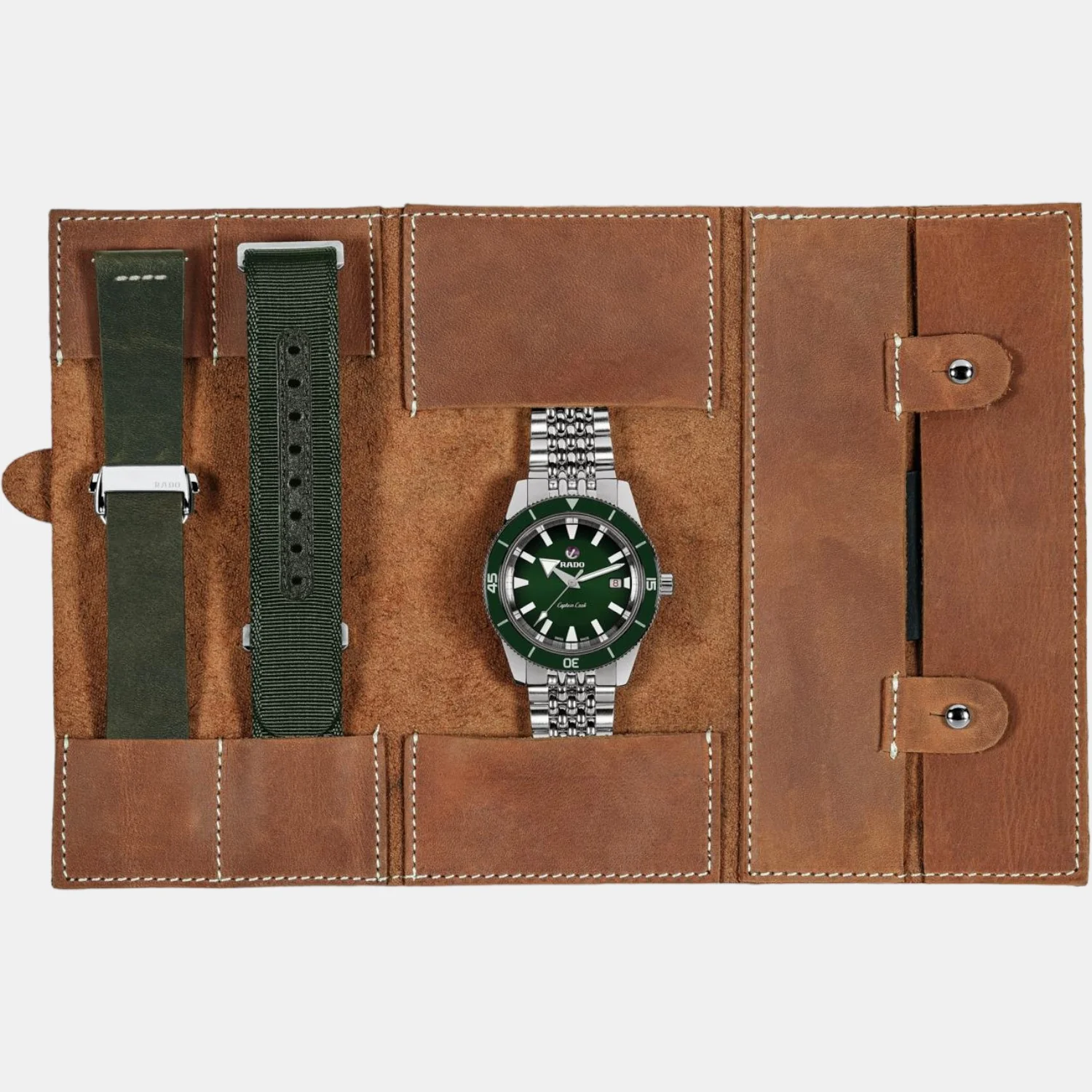 Captain Cook Men Automatic Green Dial Analog Stainless Steel Watch R32505318 - Image 4