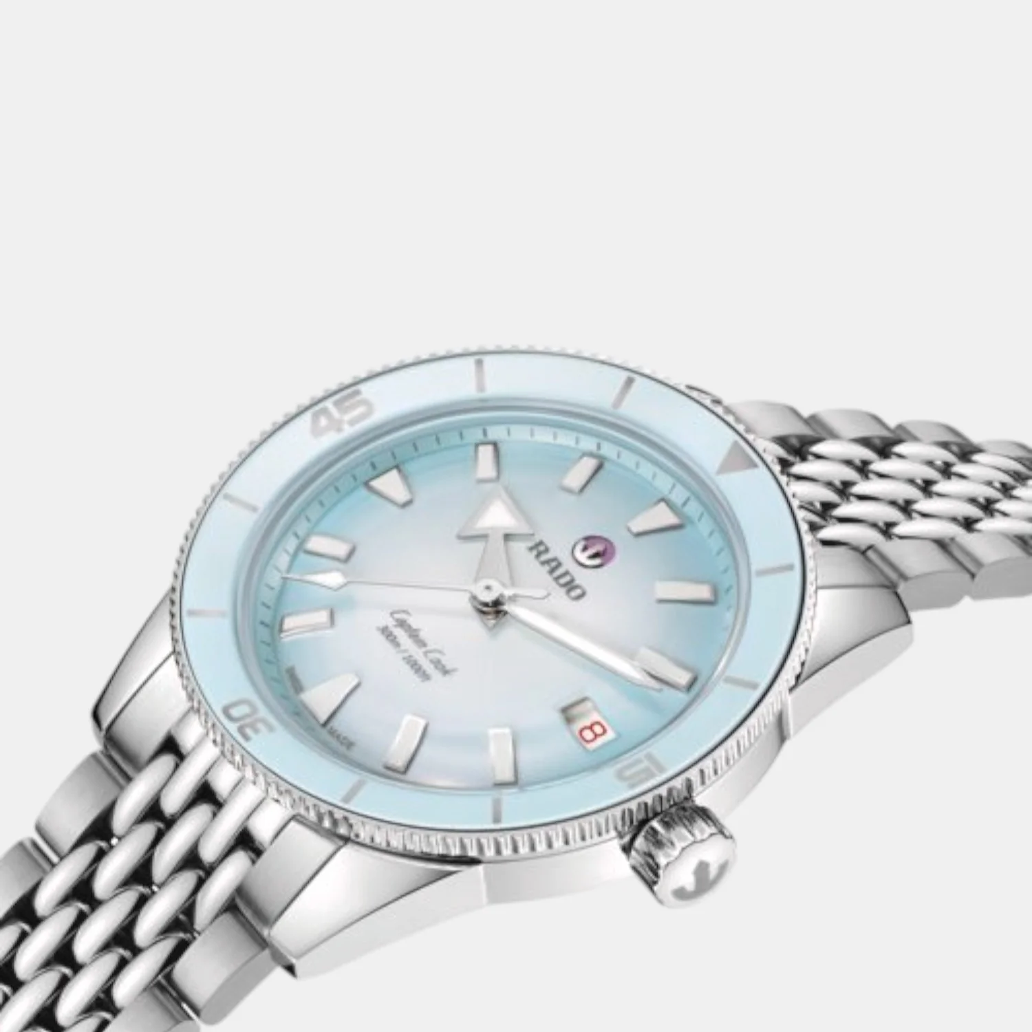 Captain Cook Unisex Automatic Blue Silver Dial Analog Stainless Steel Watch R32223203 - Image 2