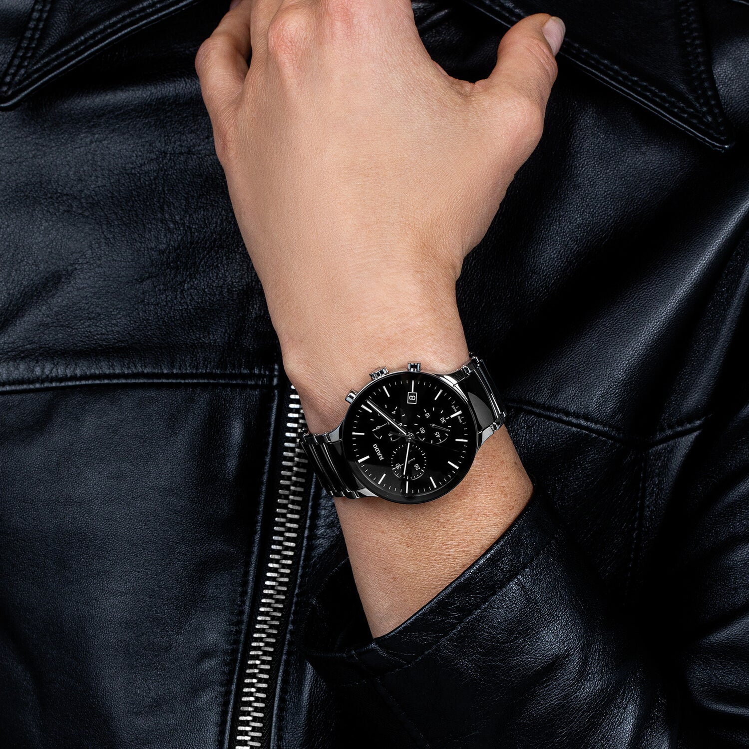 Centrix Men Quartz Black Dial Chronograph Stainless Steel Watch R30130152 - Image 5