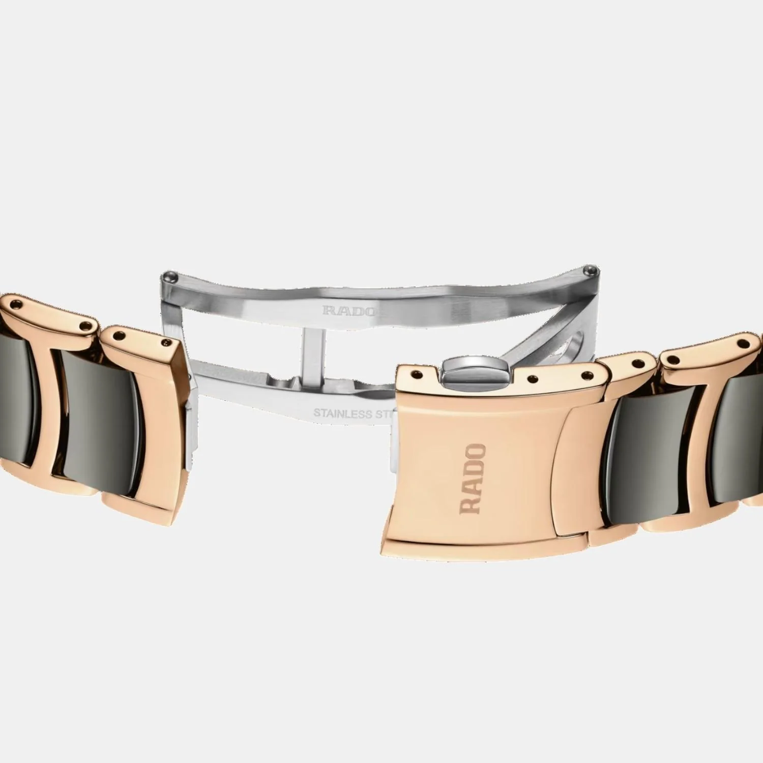Centrix Unisex Automatic Silver & Rose Gold Dial Analog Ceramic Watch R30028912 - Image 6