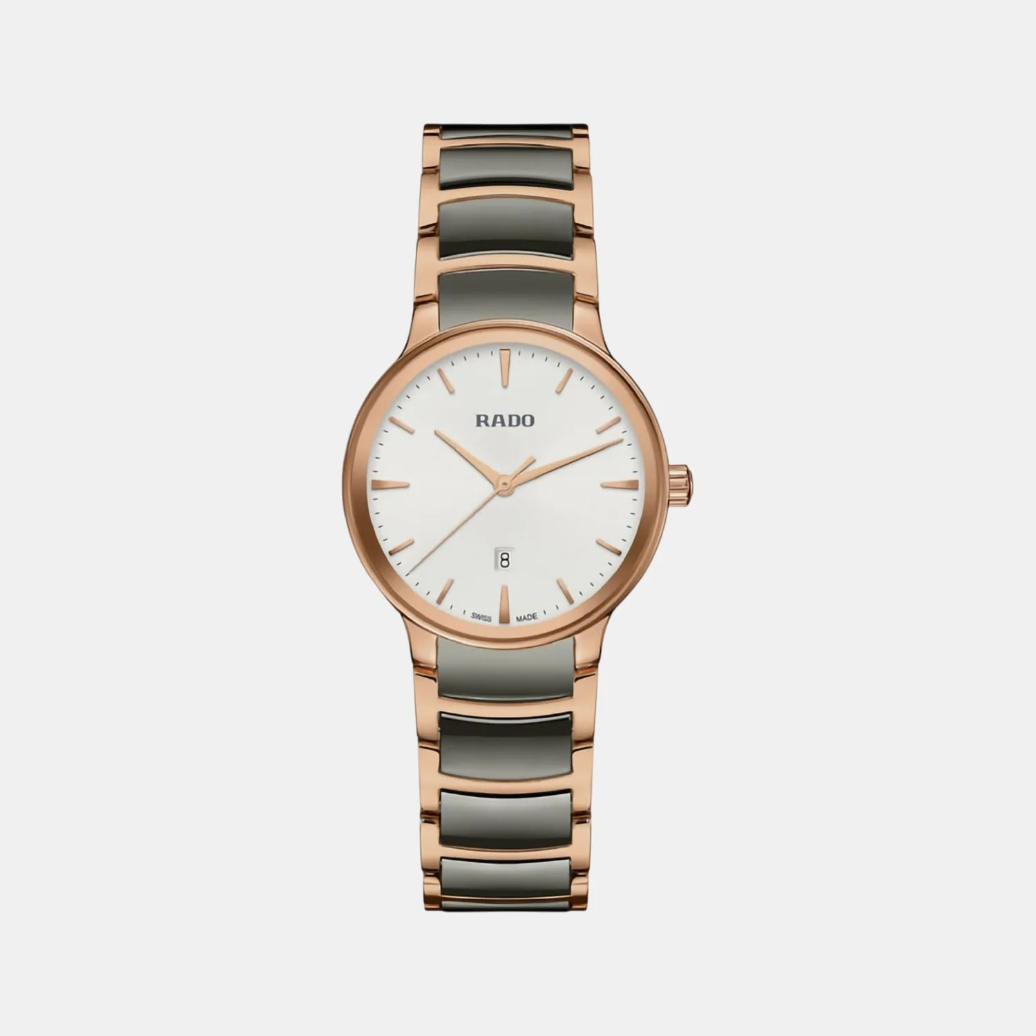 Centrix Women Quartz Silver Dial Chronograph Ceramic Watch R30024012