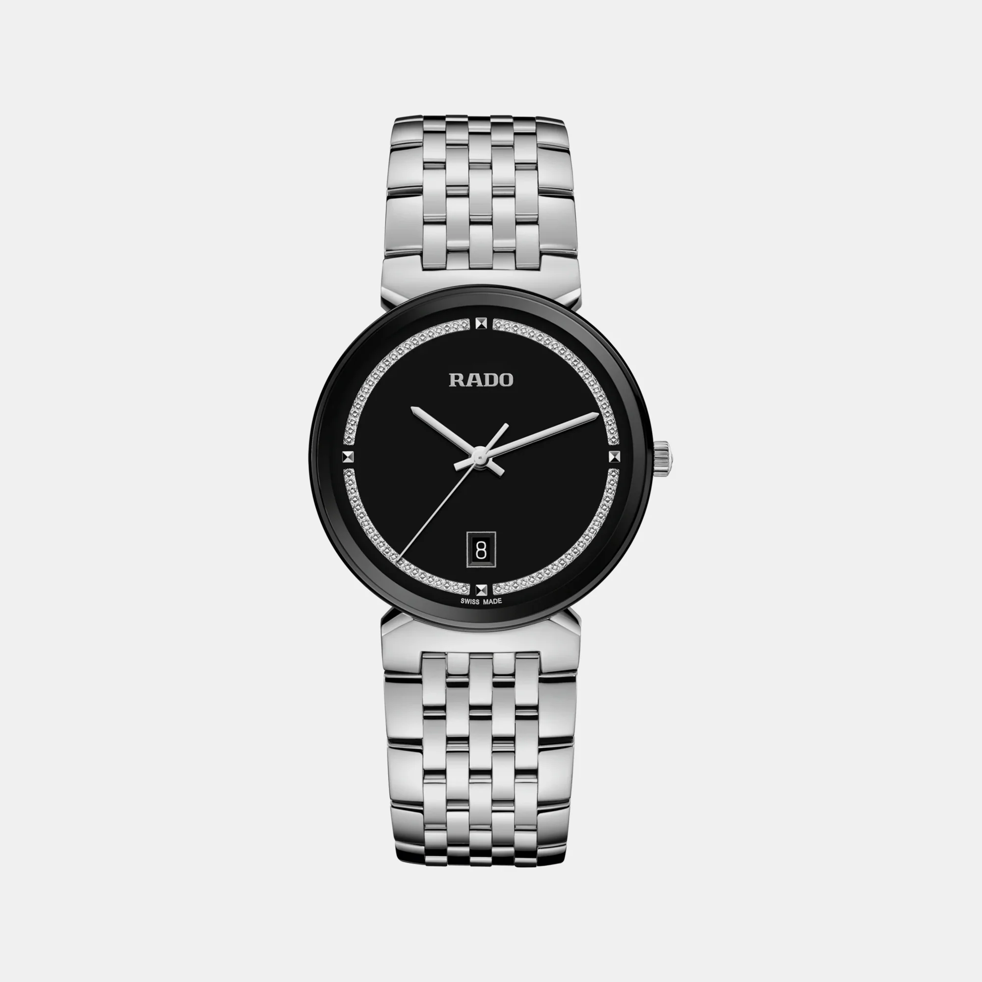 Florence Unisex Quartz Black Dial Analog Stainless Steel Watch R48912163 - Image 2