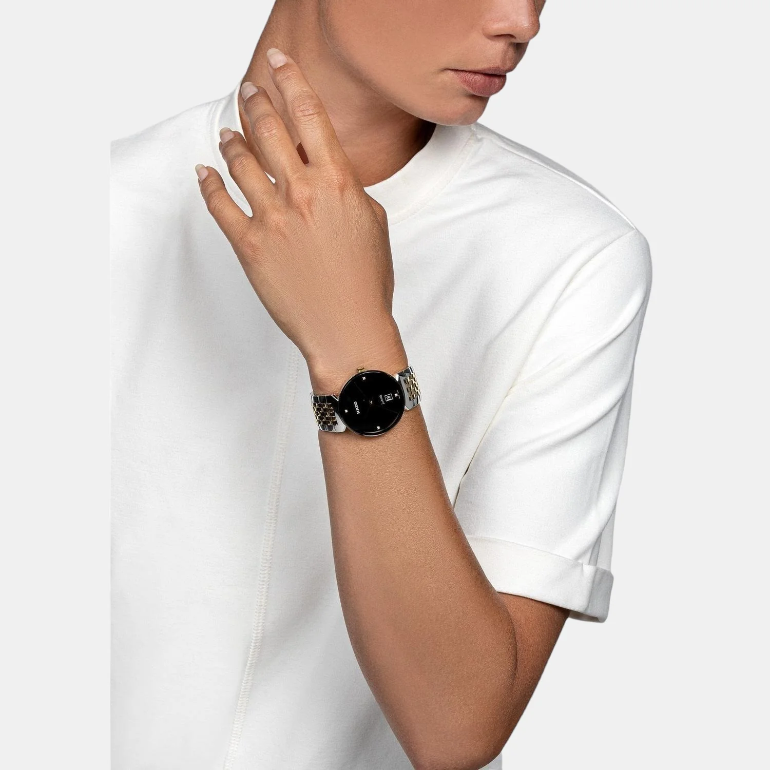 Florence Unisex Quartz Black Dial Analog Stainless Steel Watch R48912703 - Image 4