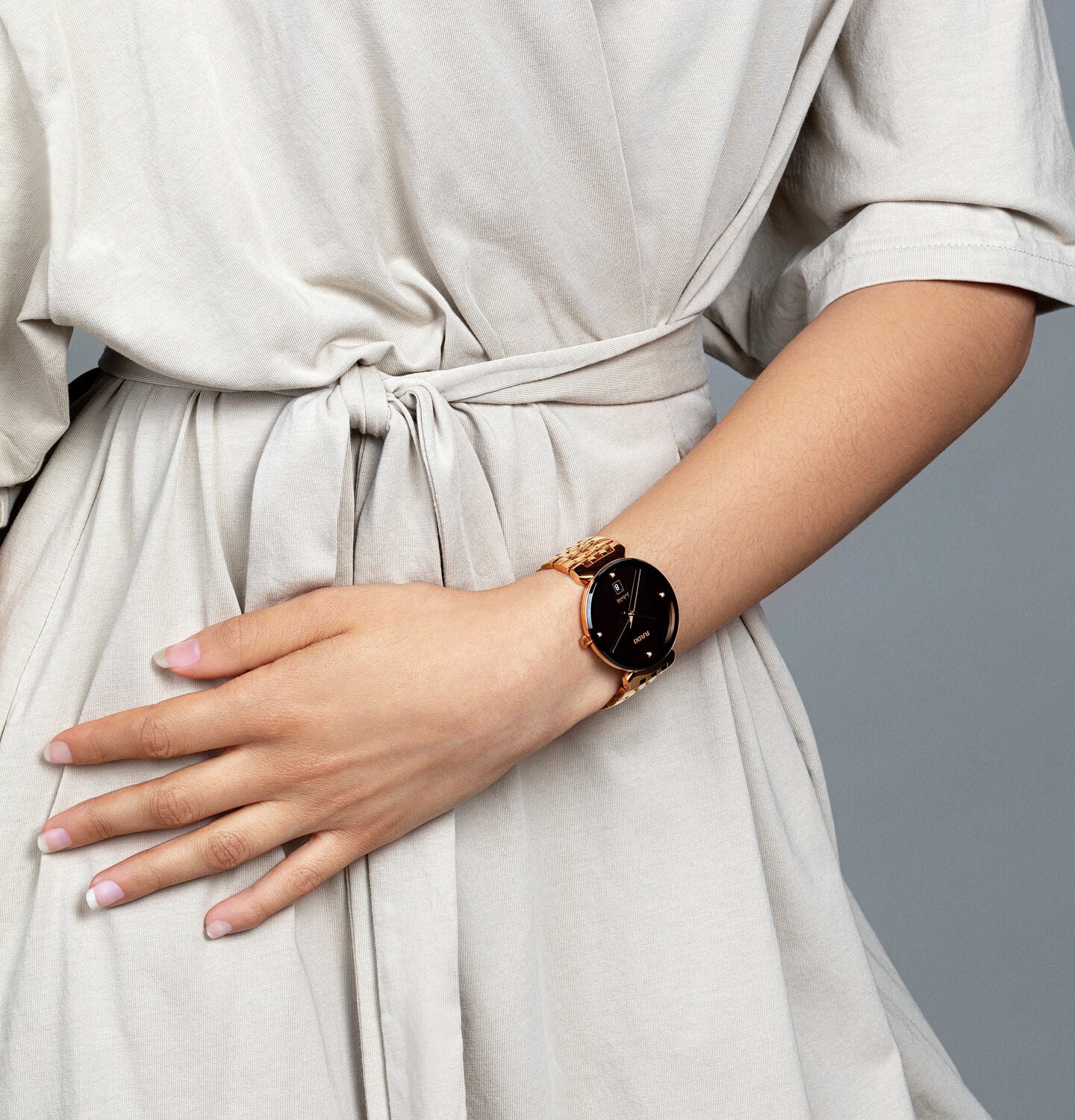 Florence Unisex Quartz Black Dial Analog Stainless Steel Watch R48916703 - Image 5