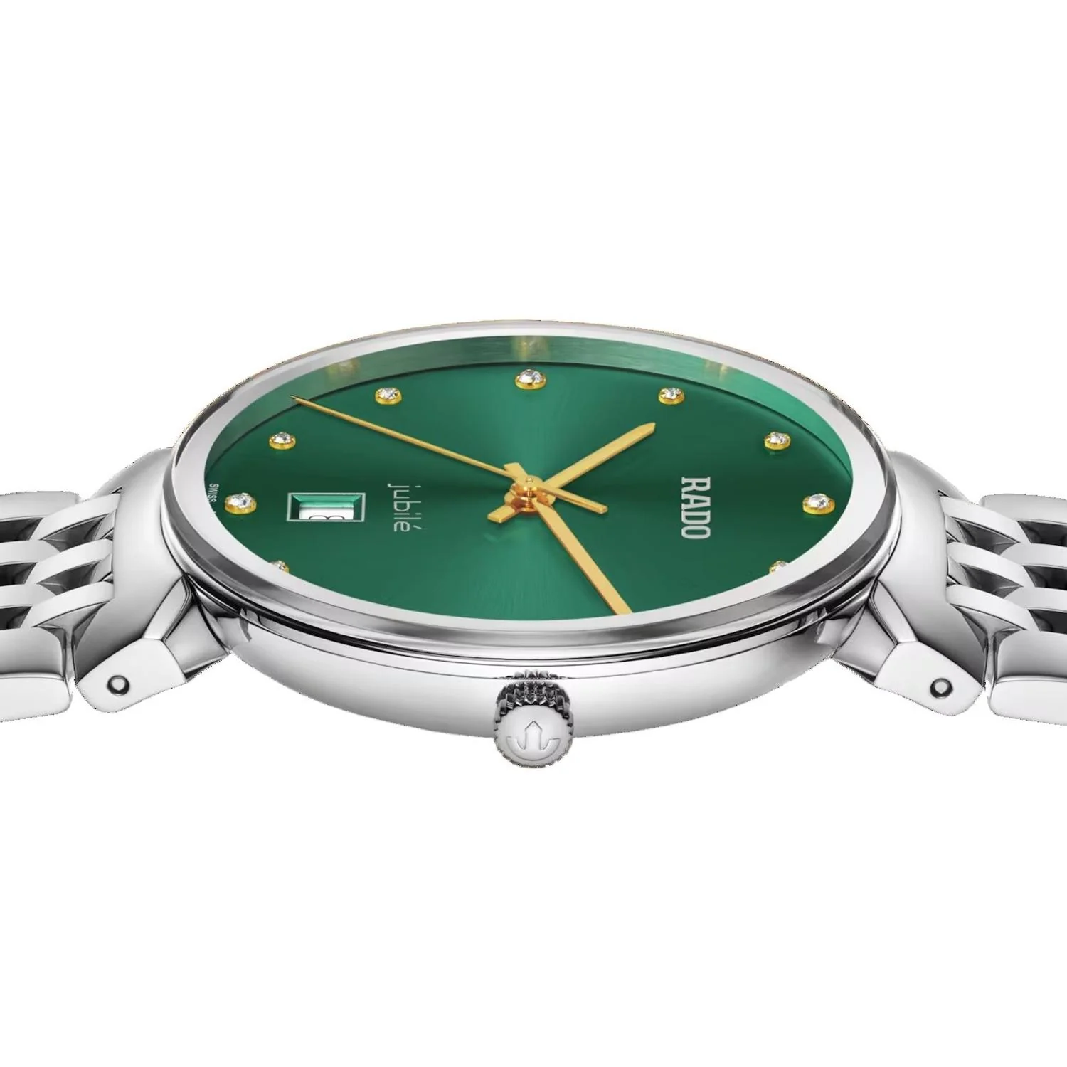 Florence Unisex Quartz Green Dial Analog Stainless Steel Watch R48912773 - Image 4