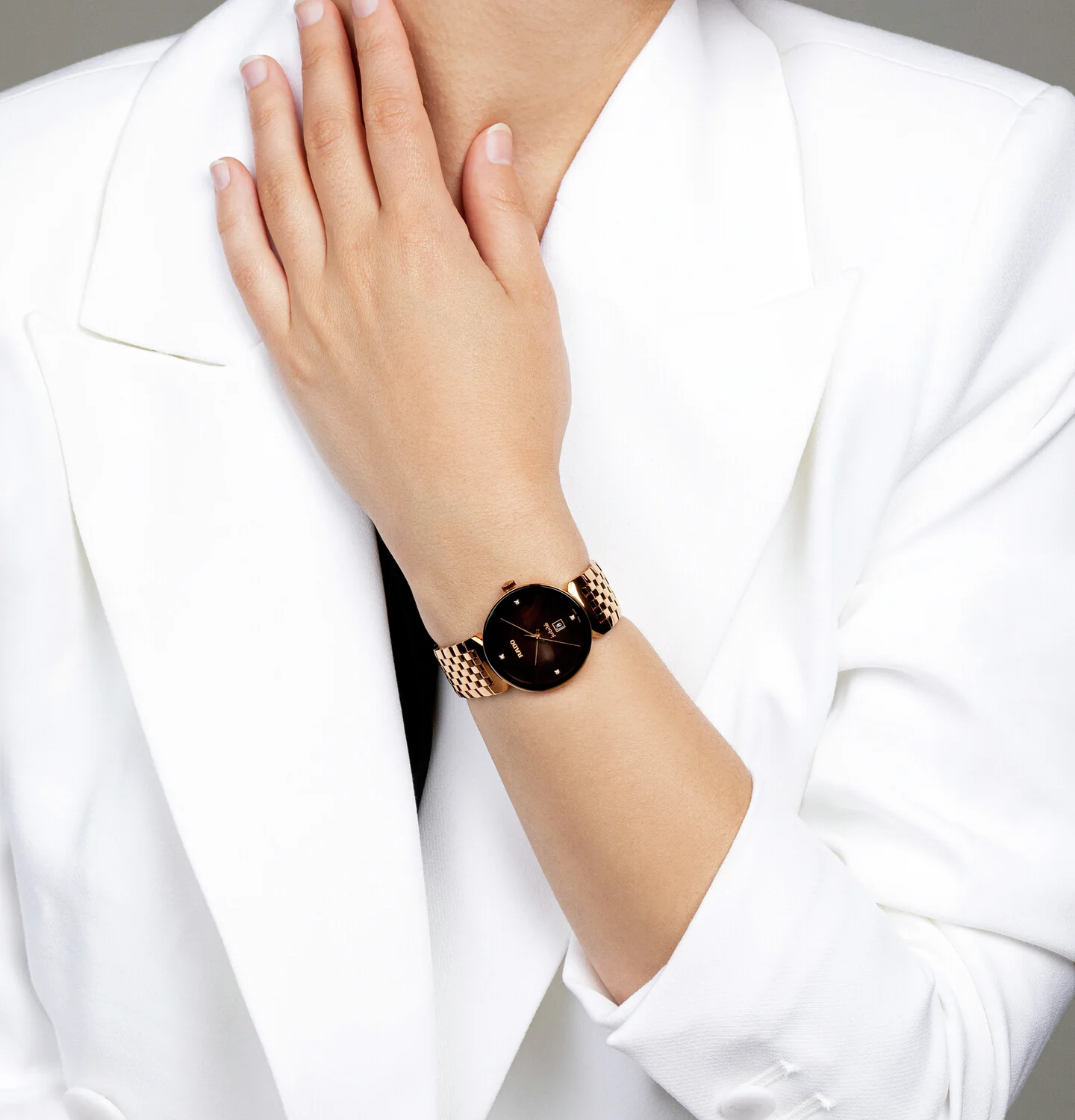 Florence Women Quartz Black Dial Analog Stainless Steel Watch R48917703 - Image 4