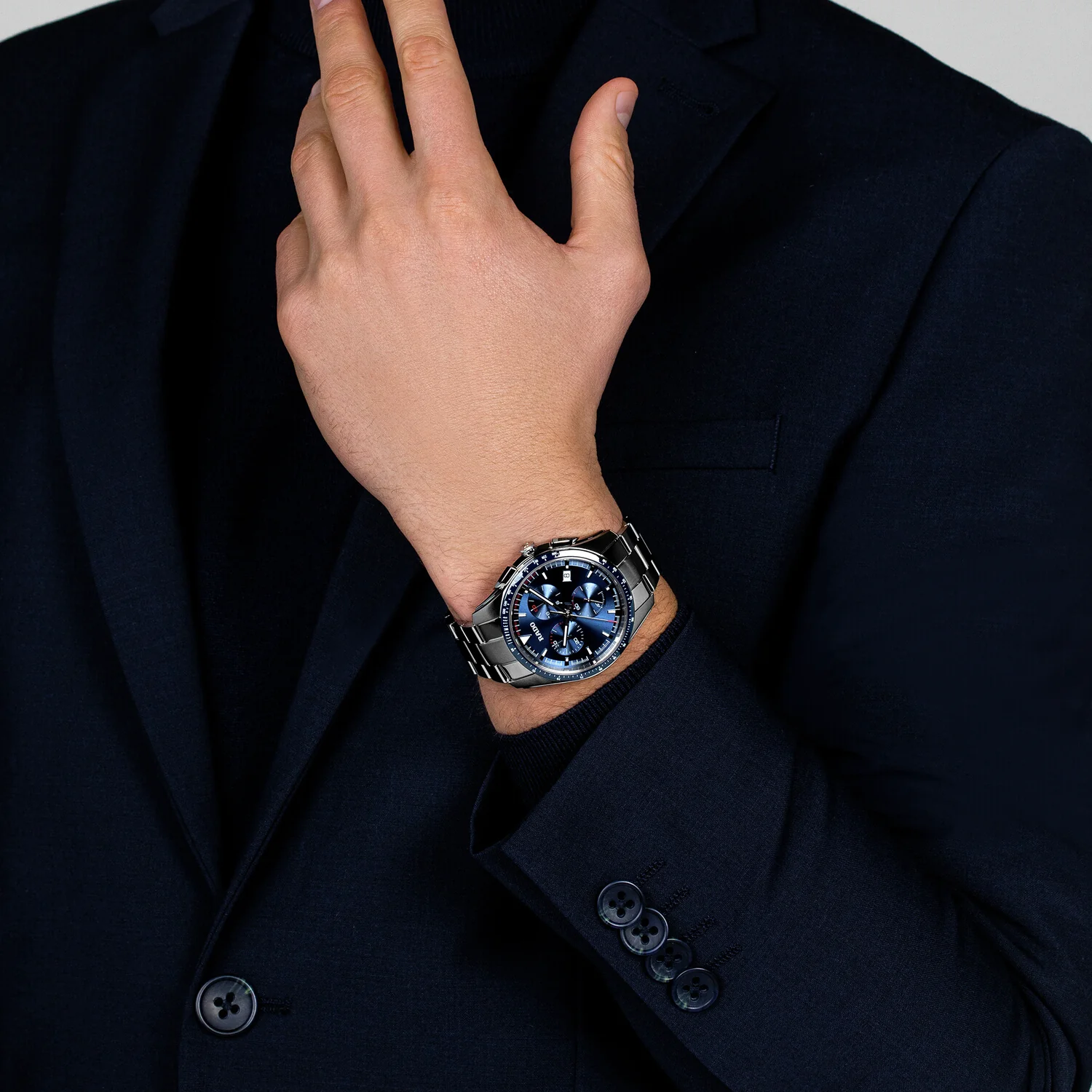 HyperChrome Men Quartz Blue Dial Chronograph Stainless Steel Watch R32259203 - Image 5