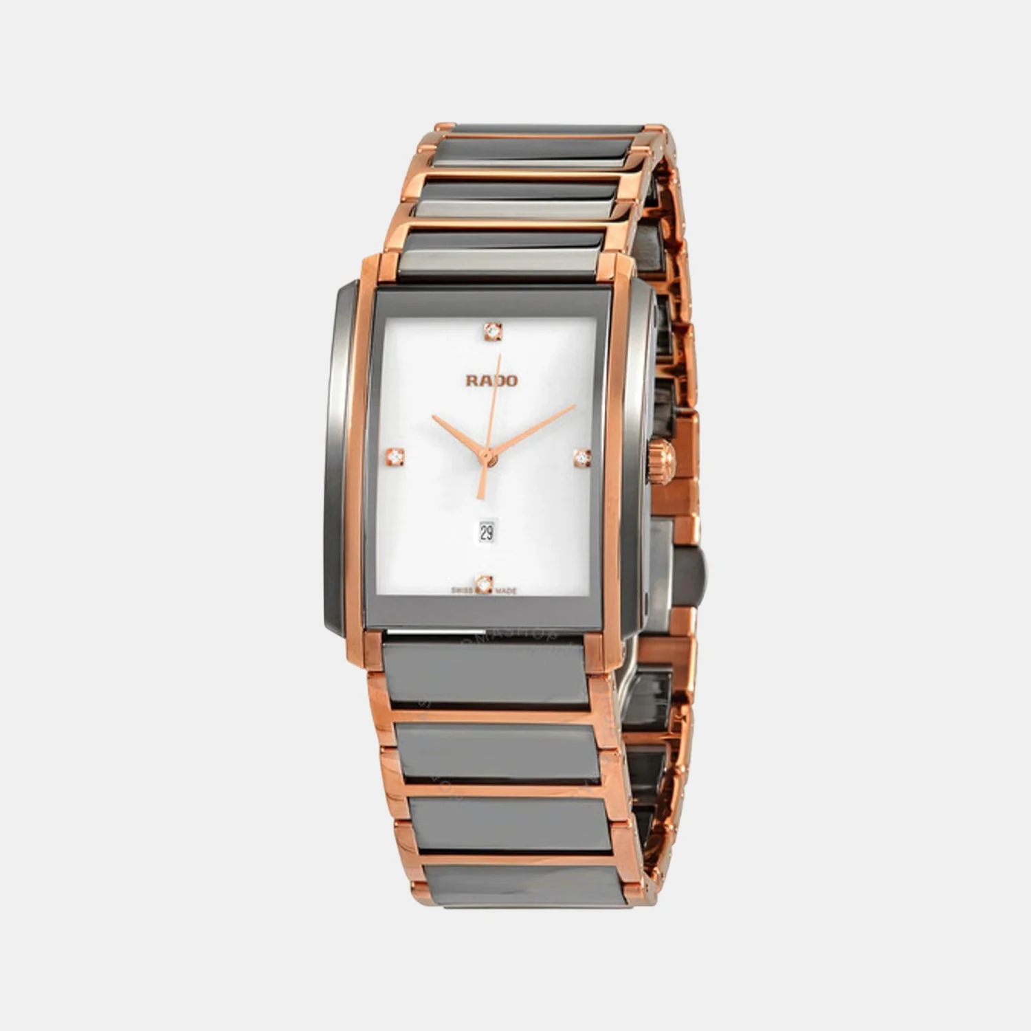 Integral Diamonds Unisex Quartz White Dial Analog Stainless Steel Watch R20140712 - Image 2