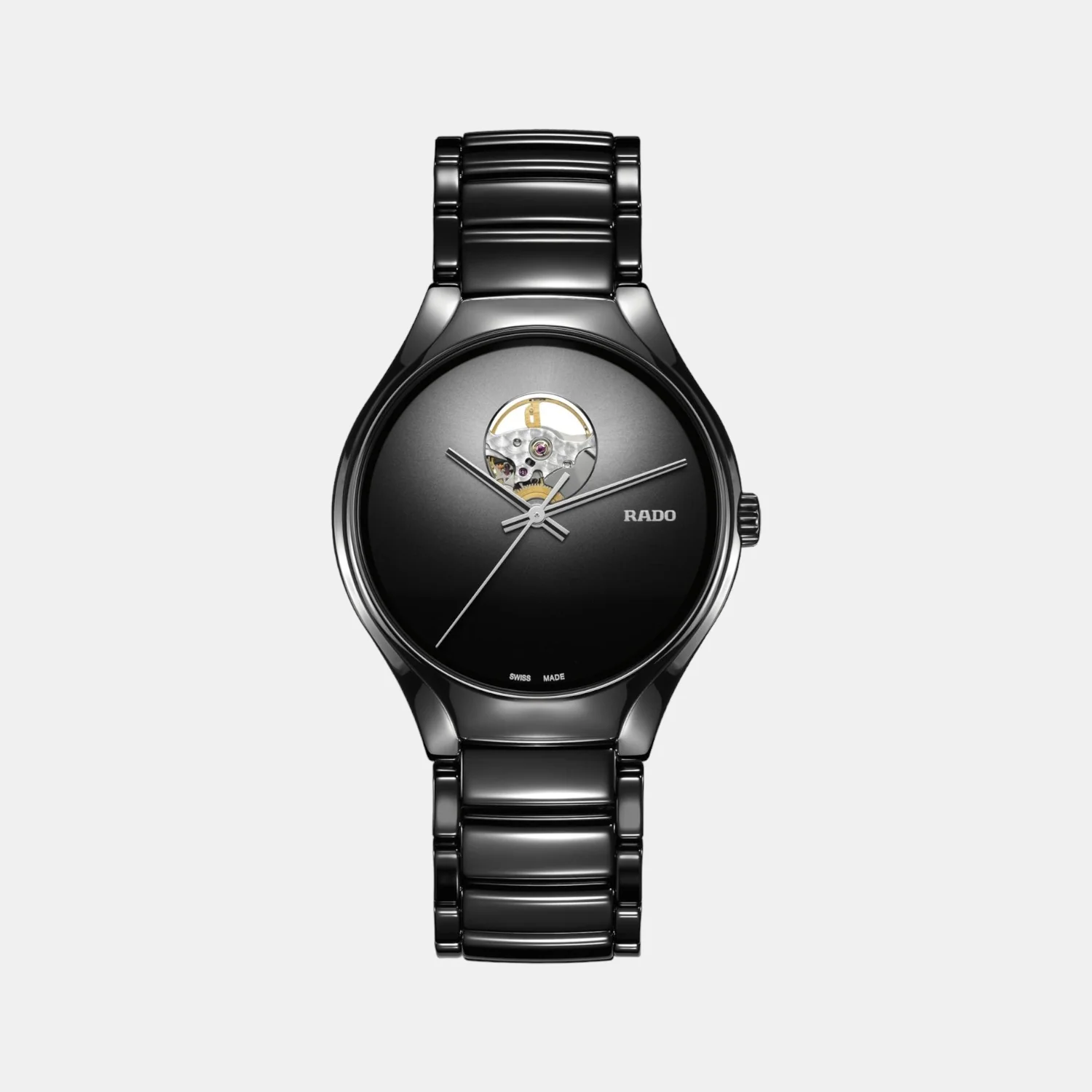 True Round Secret Unisex Automatic Black Dial Analog Ceramic Watch R27107152