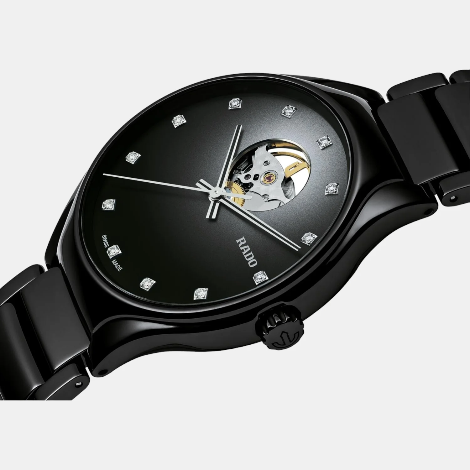 True Round Secret Unisex Automatic Black Dial Analog Ceramic Watch R27107732 - Image 2