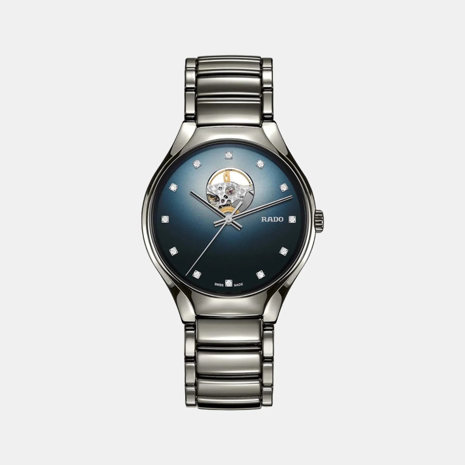 True Round Secret Unisex Automatic Blue Dial Analog Ceramic Watch R27108732