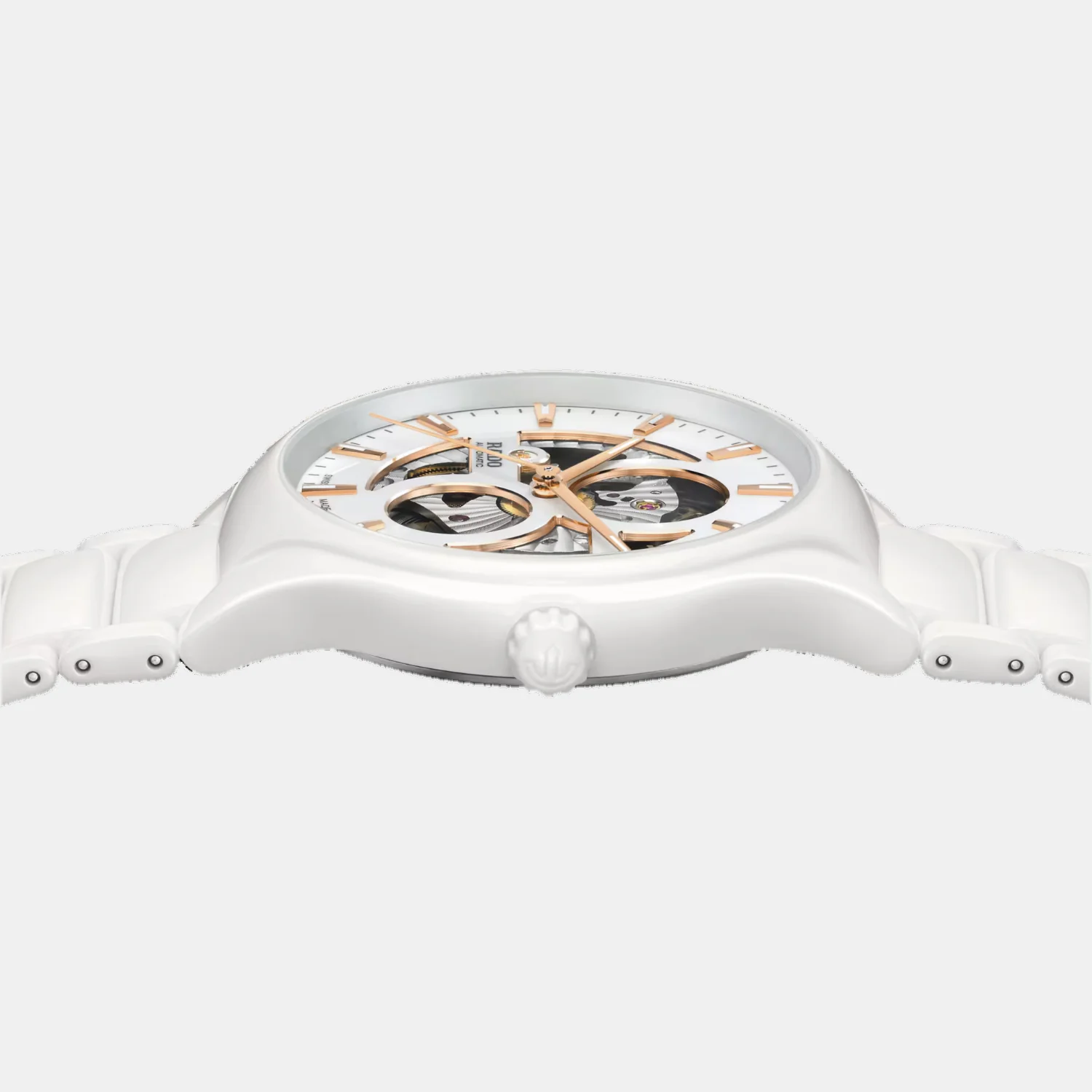 True Round Unisex Automatic White Dial Analog Ceramic Watch R27115012 - Image 3