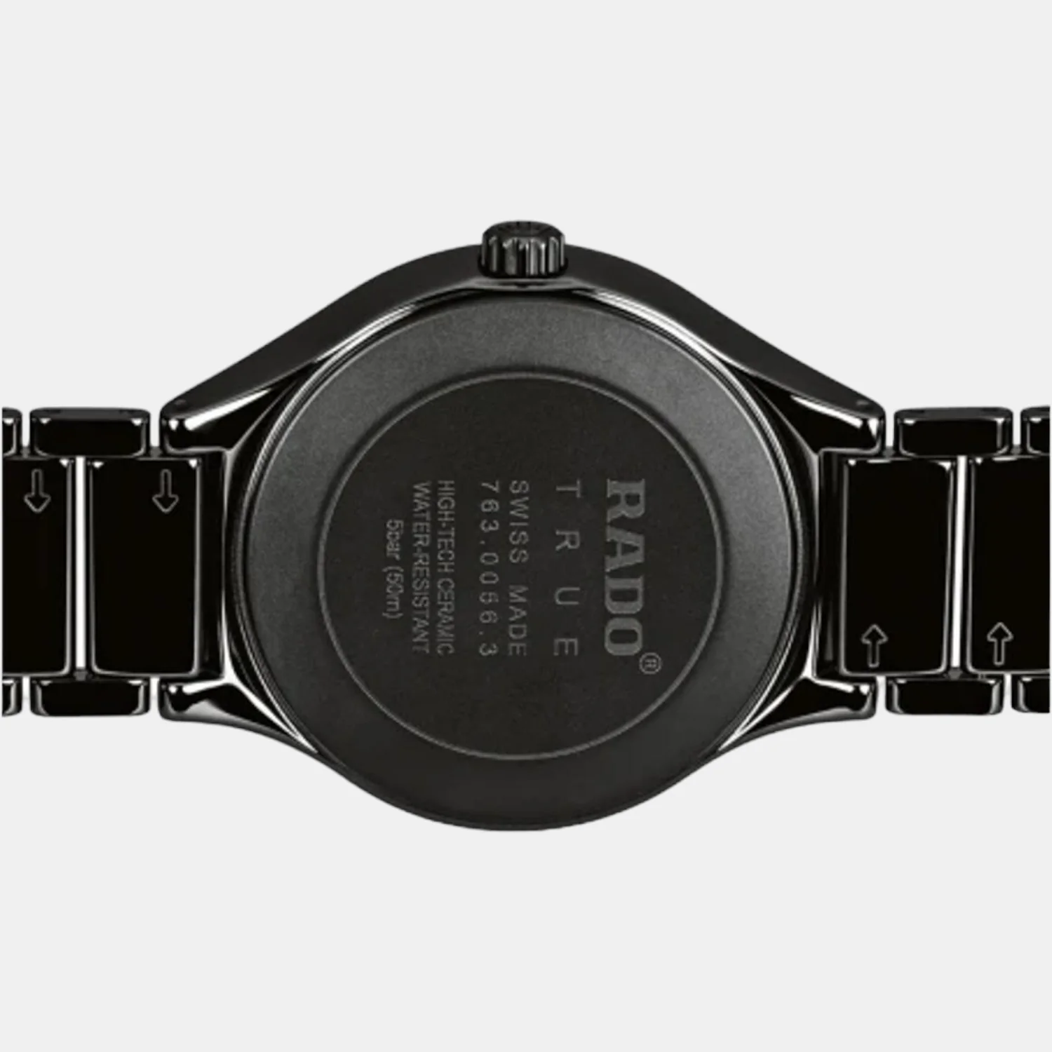 True Round Unisex Quartz Black Dial Analog Ceramic Watch R27238722 - Image 3