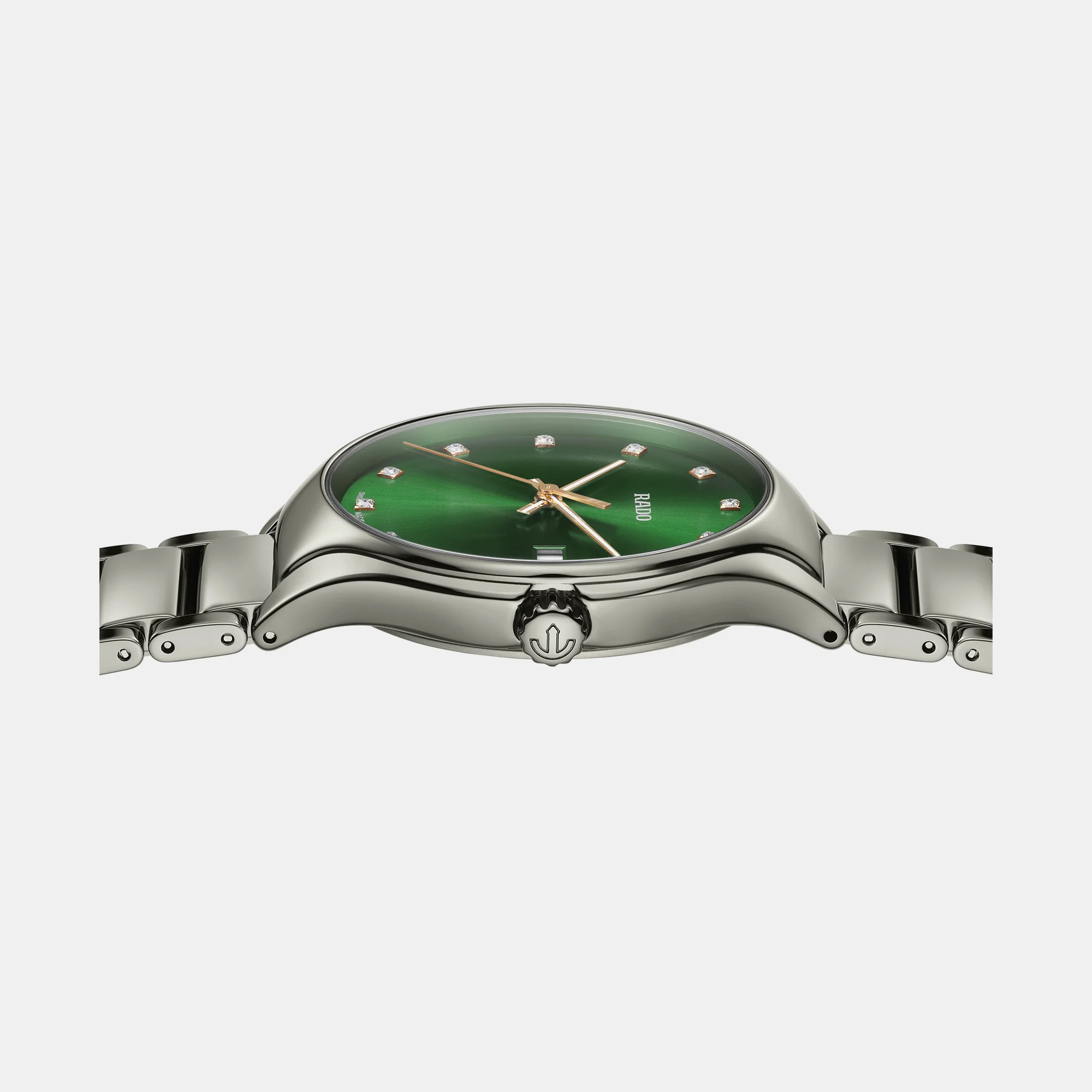 True Round Unisex Quartz Green Dial Chronograph Ceramic Watch R27239742 - Image 4