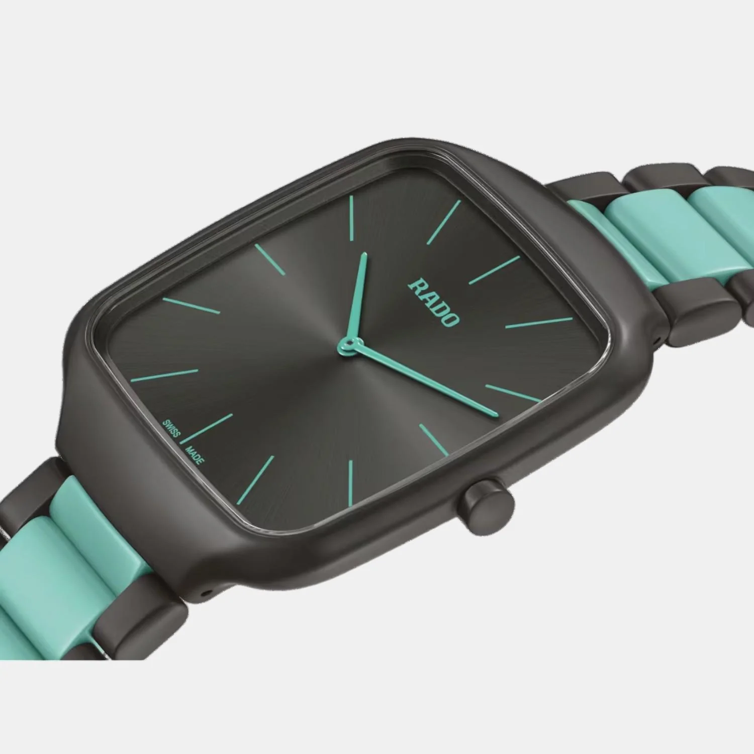 True Square Unisex Quartz Grey Dial Analog Ceramic Watch R27045162 - Image 3