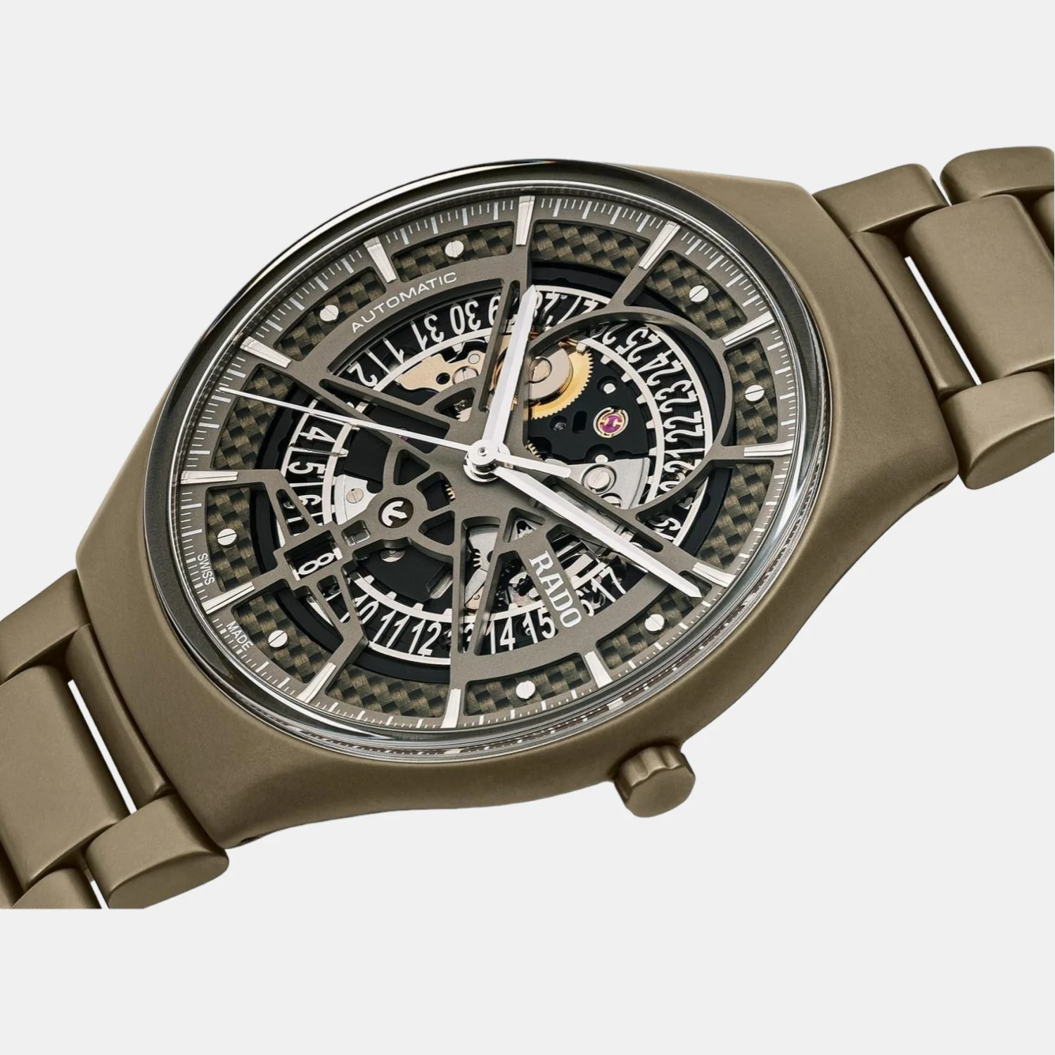 True Thinline Unisex Automatic Olive Green Dial Analog Titanium Watch R27112312 - Image 2