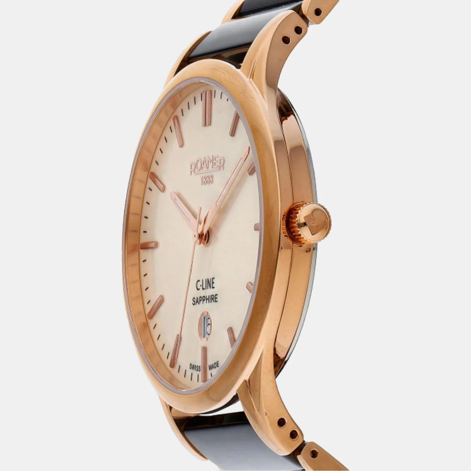 C-Line Men Quartz Cream Dial Analog Ceramic Watch 658833 49 35 61 - Image 2