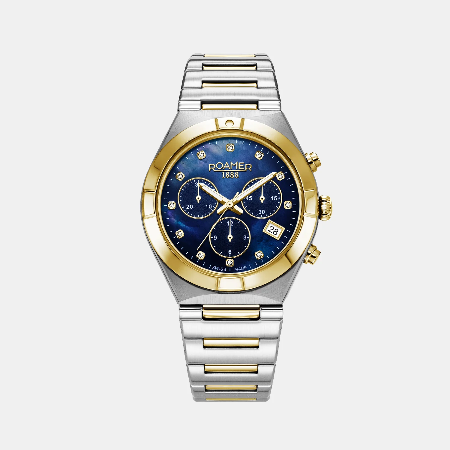 Eos Women Quartz Blue Mother Of Pearl Dial Chronograph Stainless Steel Watch 987837 47 40 20 - Image 3