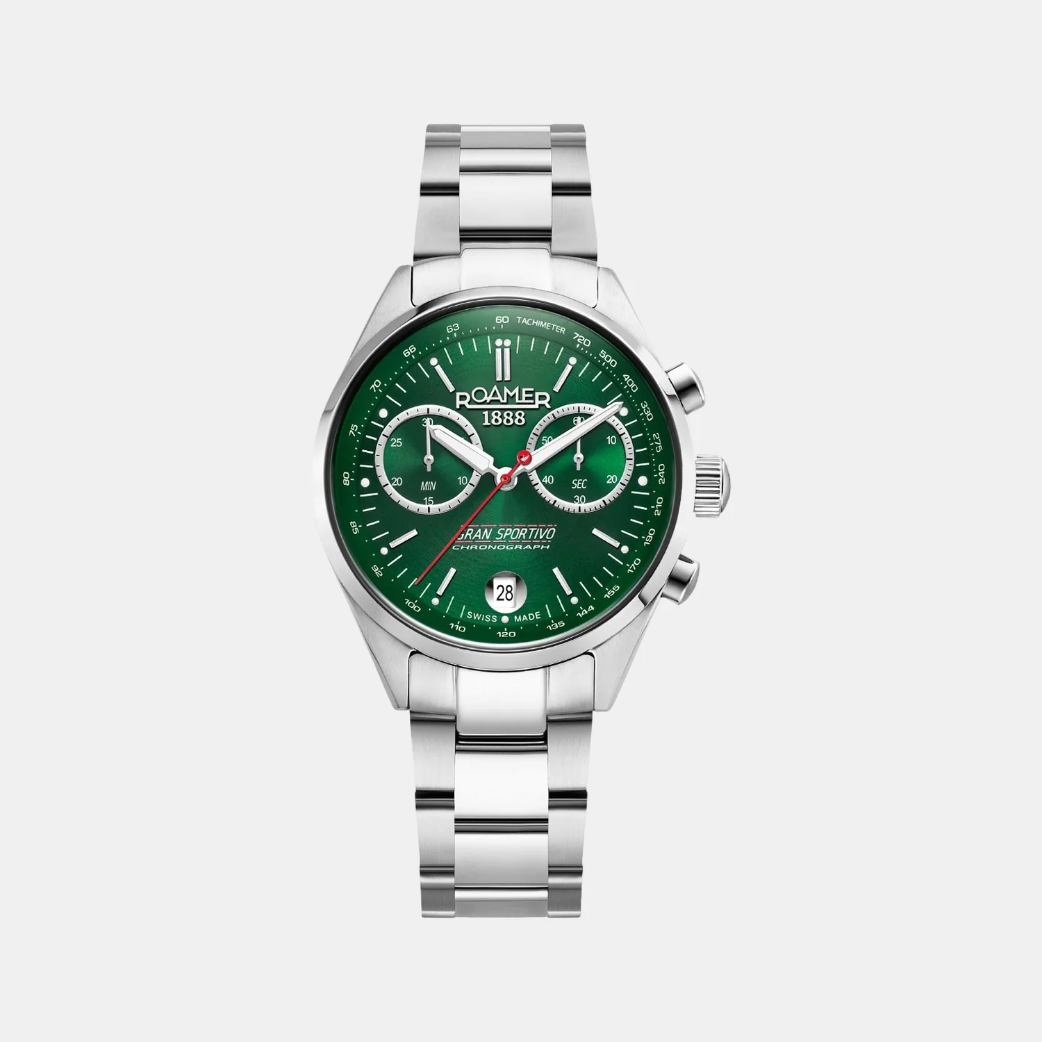Gran Sportivo Men Quartz Green Sunray Dial Chronograph Stainless Steel Watch 978818 41 75 20 - Image 2