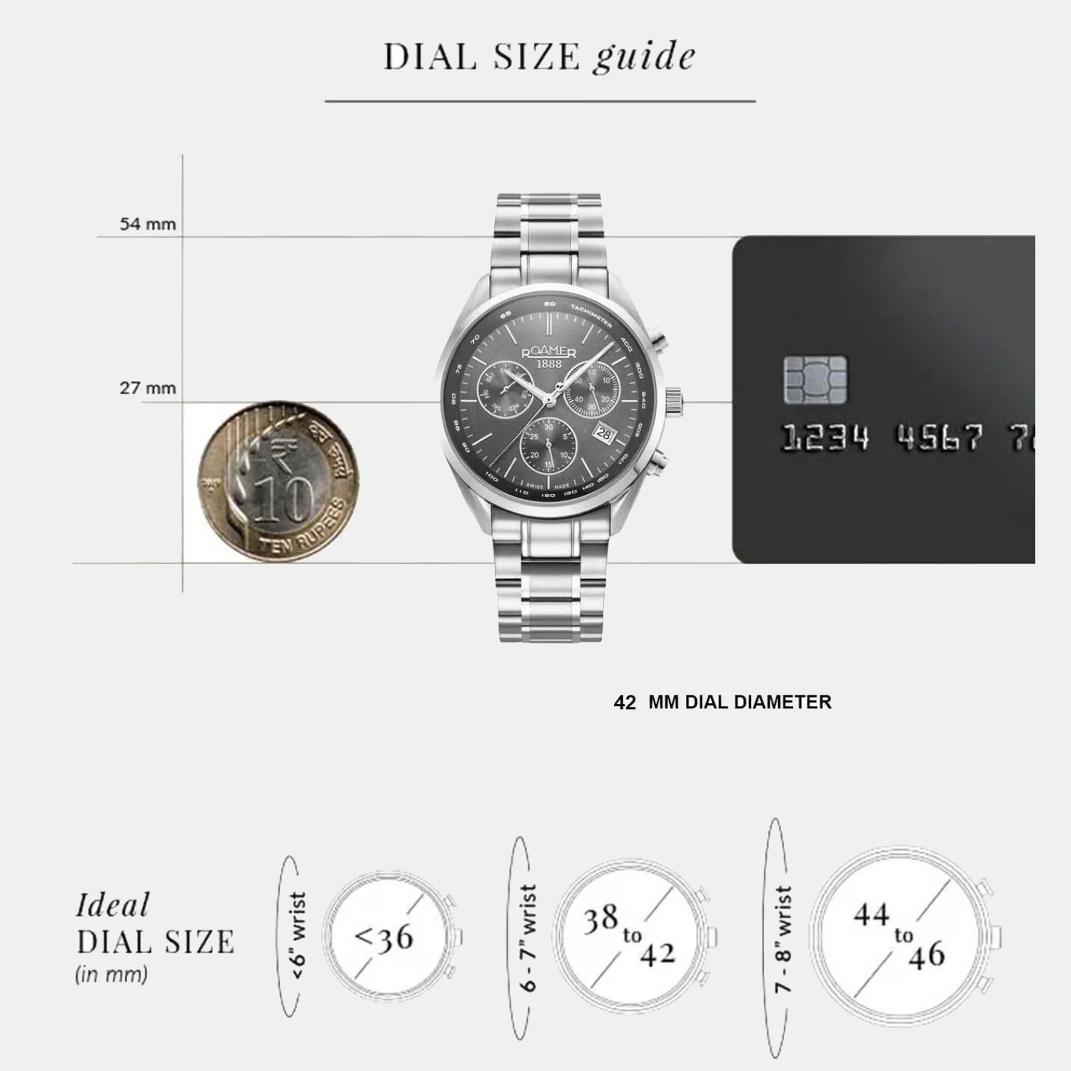 Men Quartz Black Dial Analog Stainless Steel Watch 993819 41 85 20 - Image 5