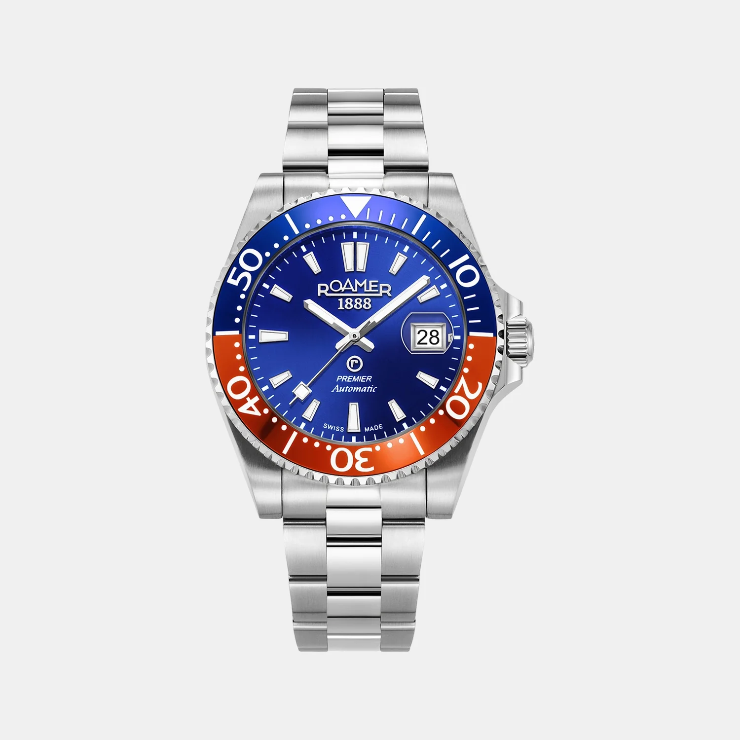 Premier Men Automatic Blue Sunray Dial Analog Stainless Steel Watch 986983 41 45 20 - Image 2