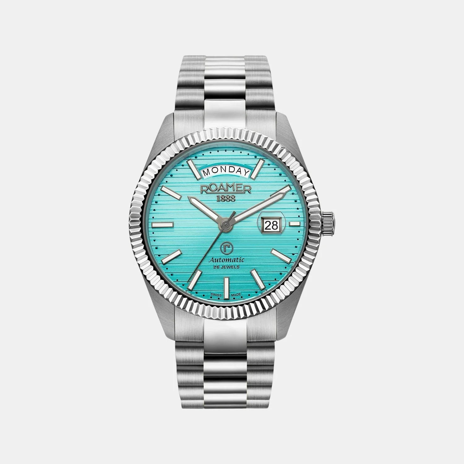 Primeline Daydate Ii Men Automatic Blue Dial Analog Stainless Steel Watch 981666 41 05 50 - Image 2