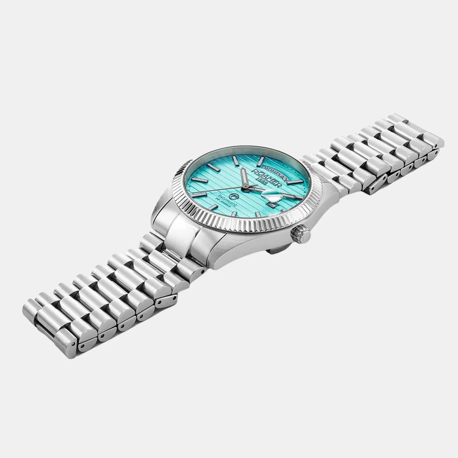 Primeline Daydate Ii Men Automatic Blue Dial Analog Stainless Steel Watch 981666 41 05 50 - Image 5