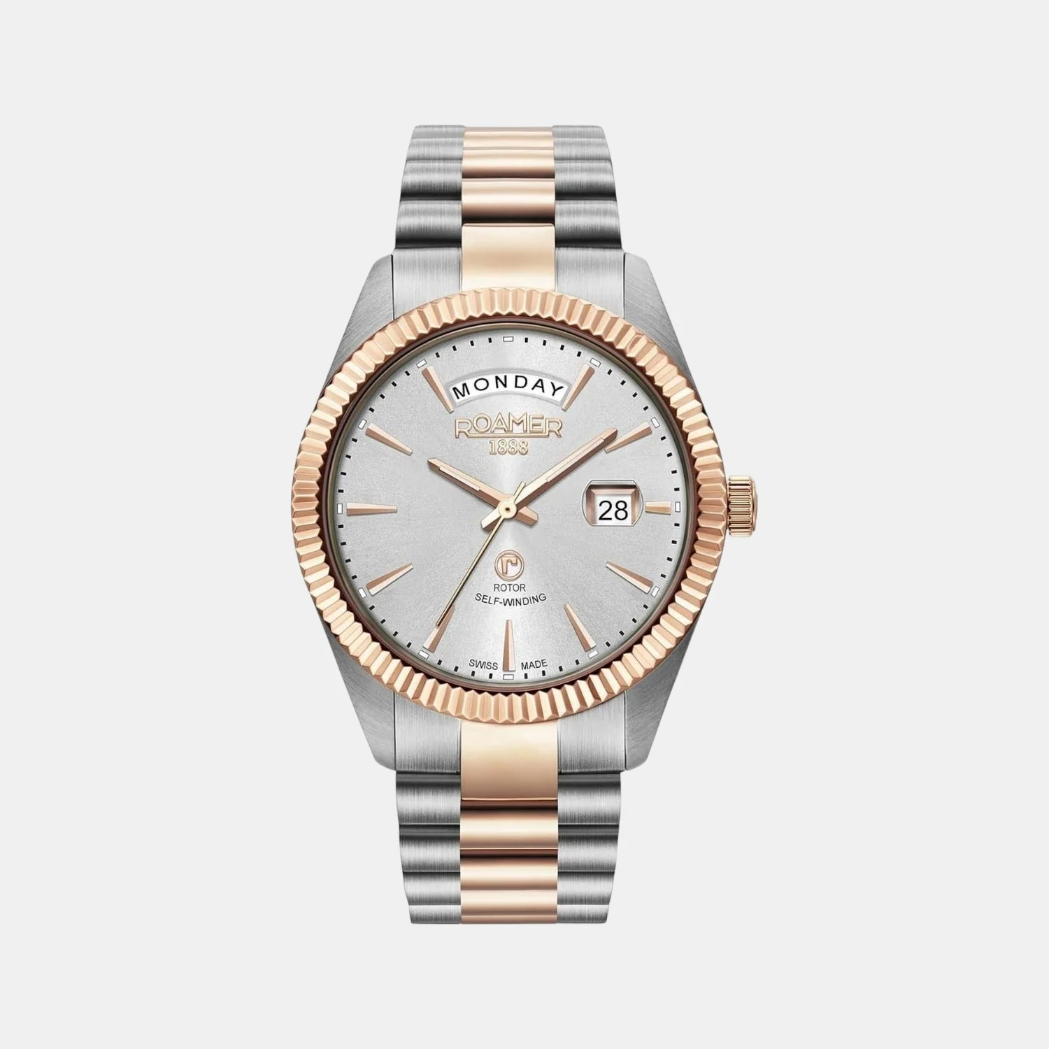Primeline Daydate Men Automatic Silver Dial Analog Stainless Steel Watch 981662 47 15 90