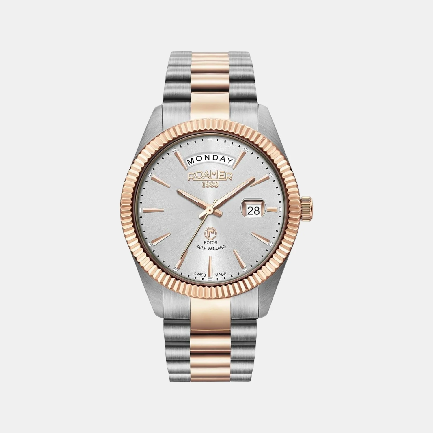 Primeline Daydate Men Automatic Silver Dial Analog Stainless Steel Watch 981662 47 15 90 - Image 3