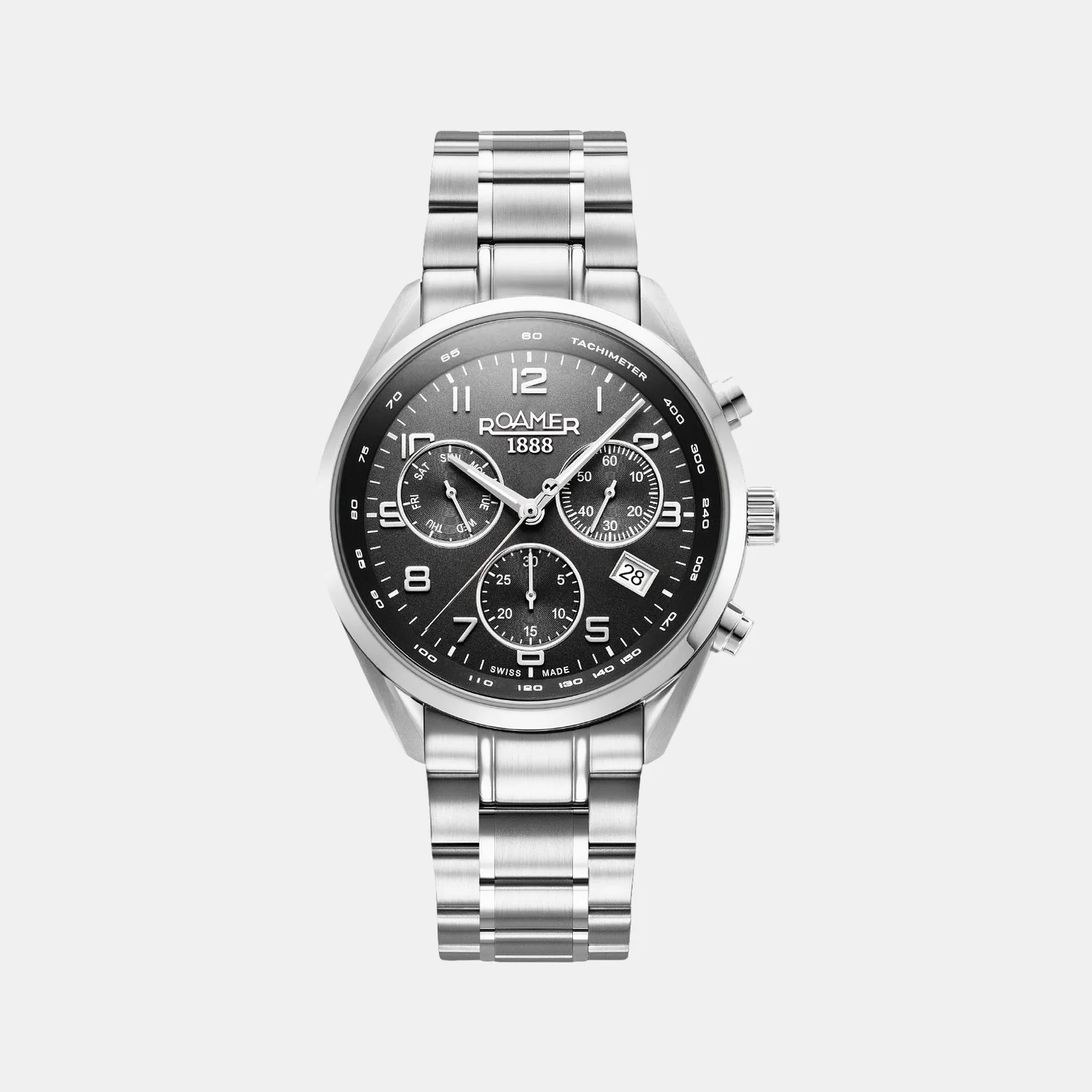 Pro Chrono Men Quartz Black Sunray Dial Chronograph Stainless Steel Watch 993819 41 44 20 - Image 2