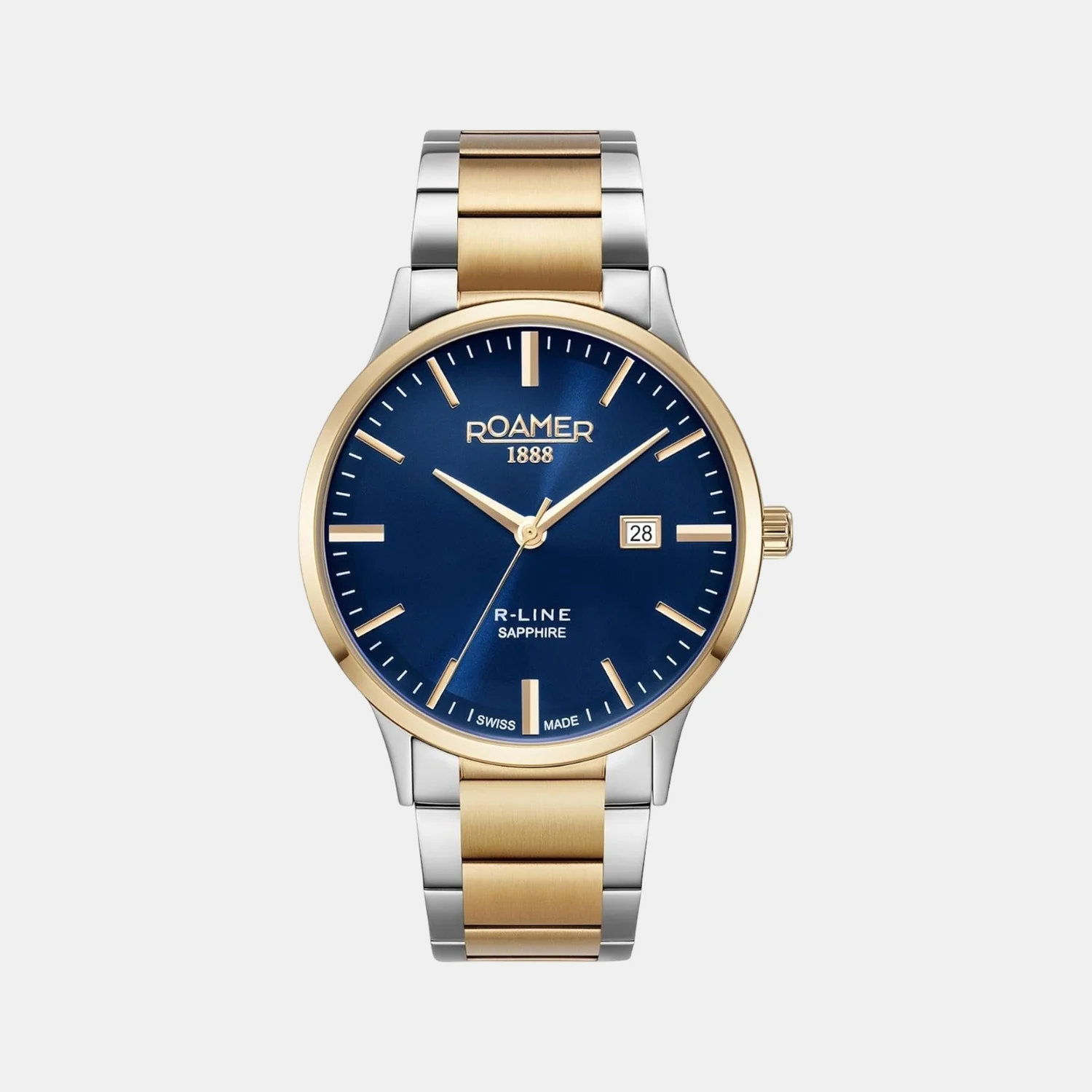 R-Line Men Quartz Blue Dial Analog Stainless Steel Watch 718833 48 45 70 - Image 2