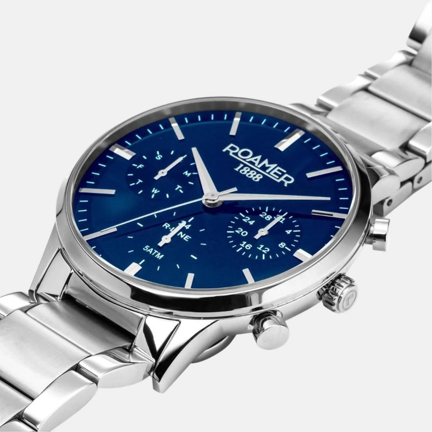R-Line Men Quartz Blue Dial Analog Stainless Steel Watch 718982 41 45 70 - Image 4