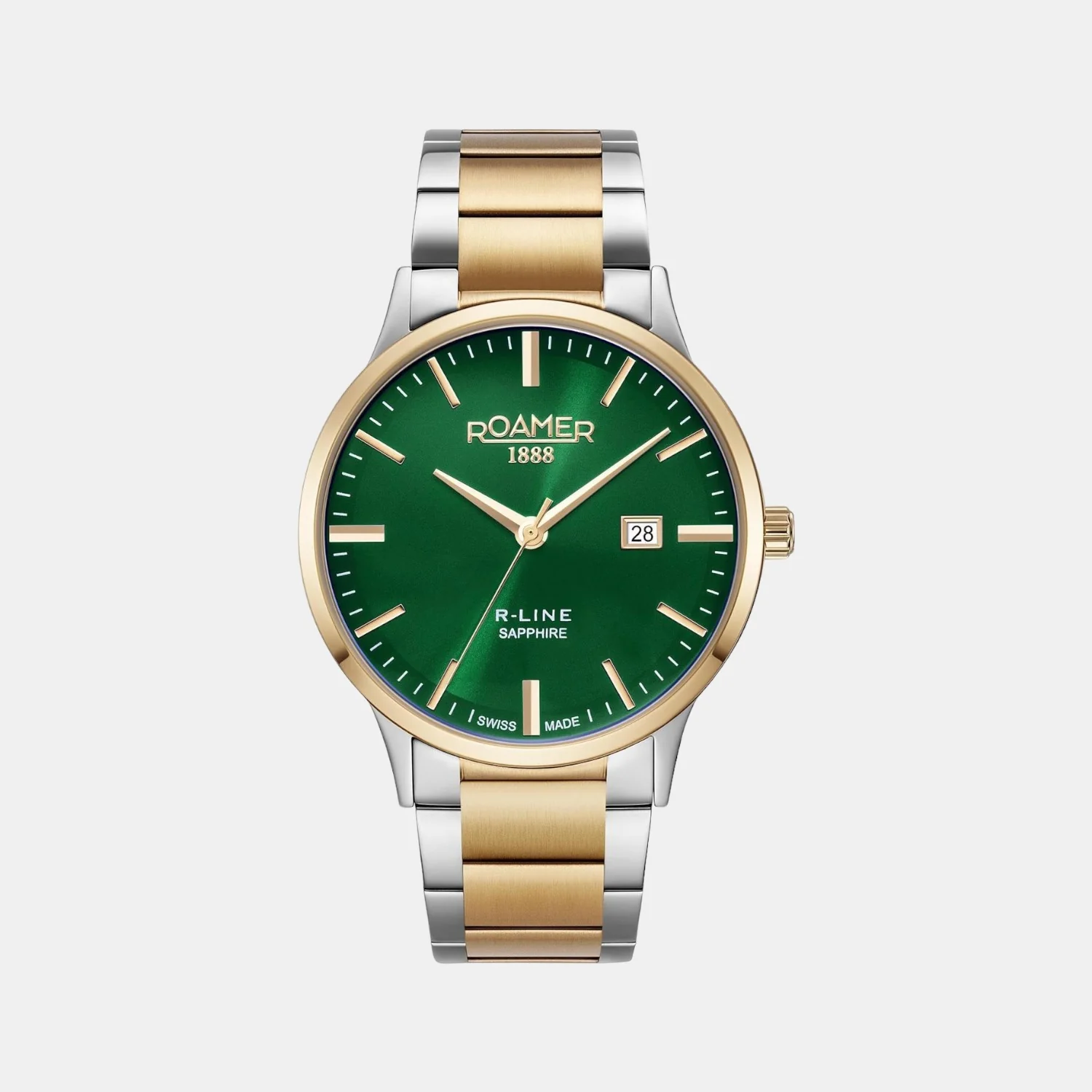 R-Line Men Quartz Green Dial Analog Stainless Steel Watch 718833 48 75 70 - Image 3