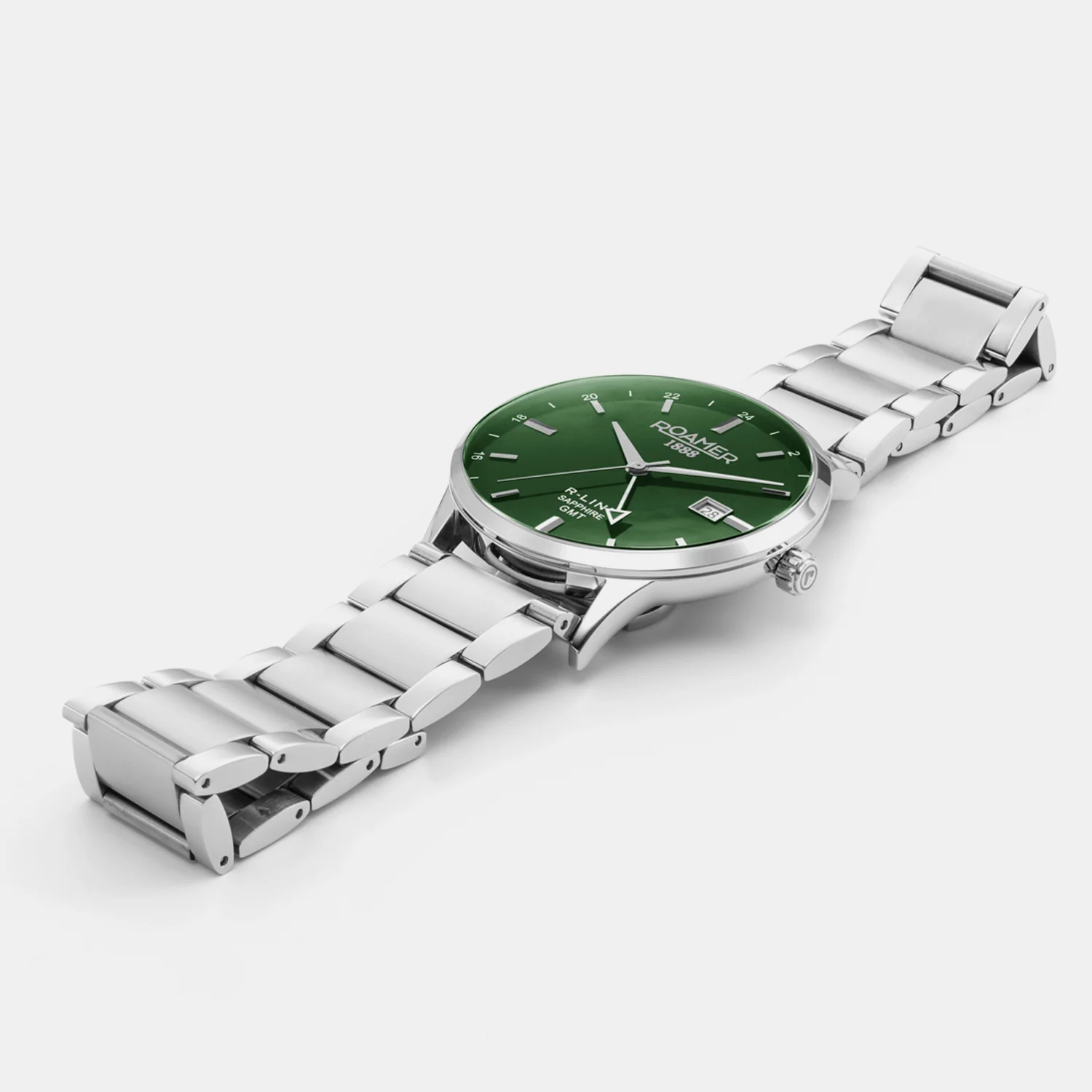 R-Line Men Quartz Green Sunray Dial Analog Stainless Steel Watch 990987 41 75 05 - Image 2