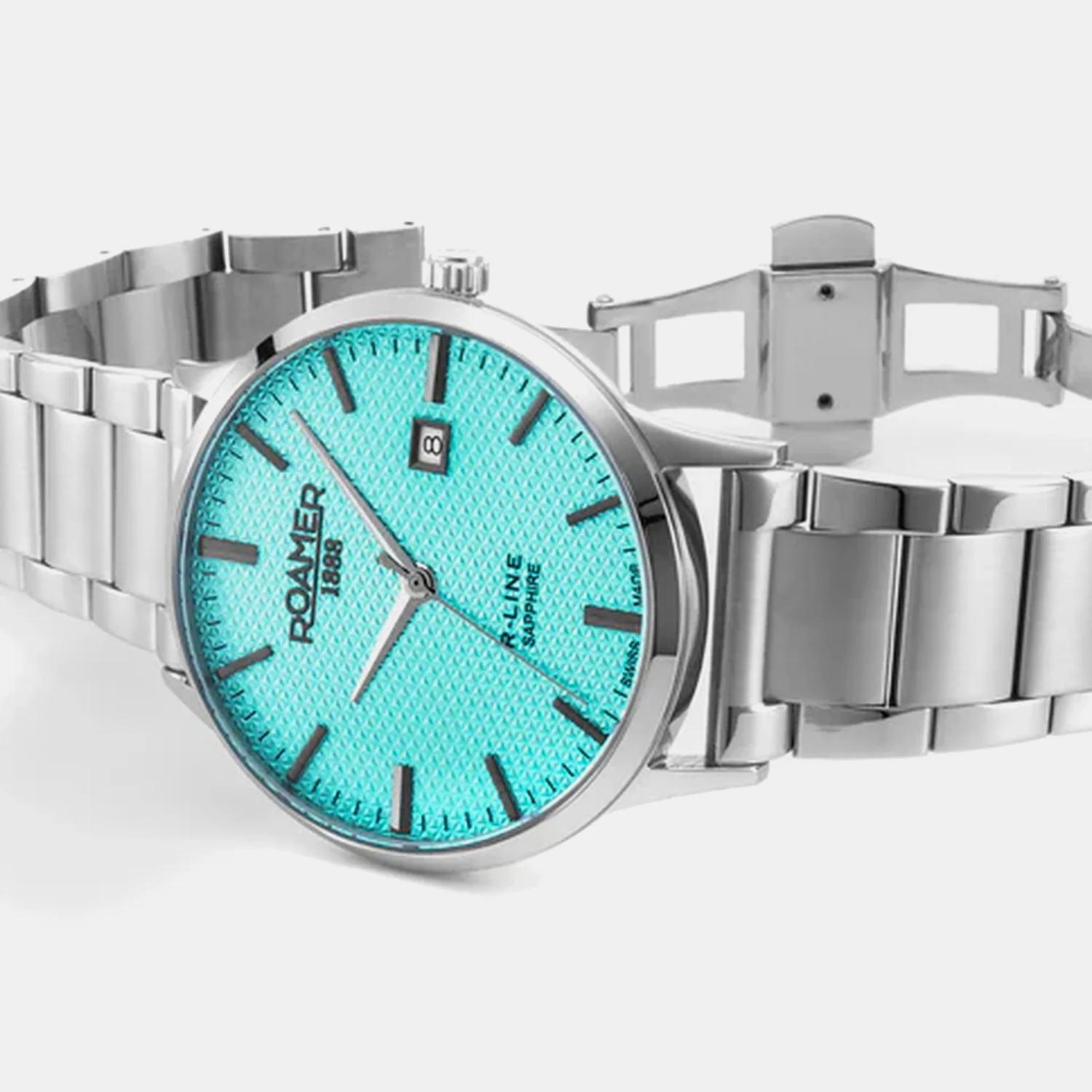 R-Line Men Quartz Sky Blue Dial Analog Stainless Steel Watch 718833 41 05 20 - Image 3