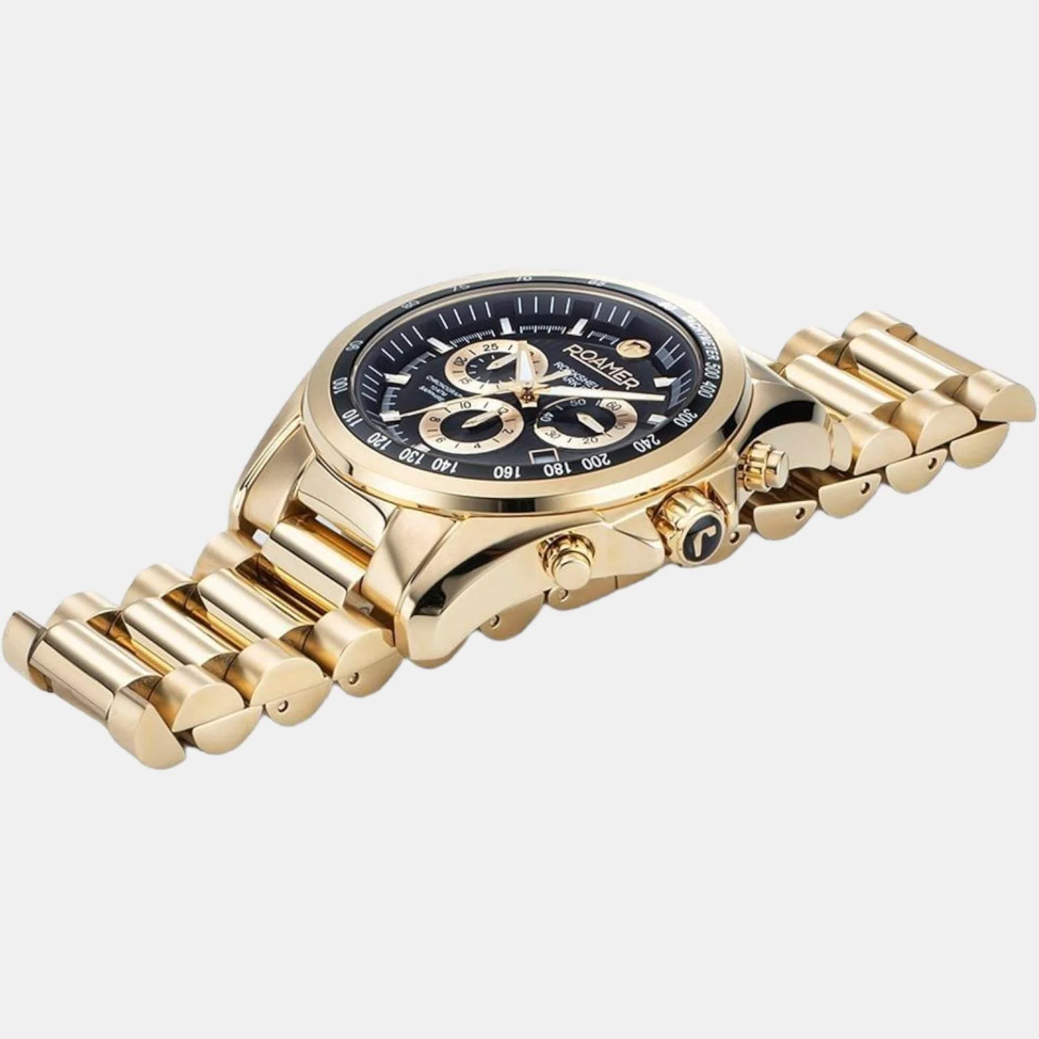 Rockshell Mark Iii Chrono Men Quartz Black Dial Analog Stainless Steel Watch 220837 48 55 20 - Image 4
